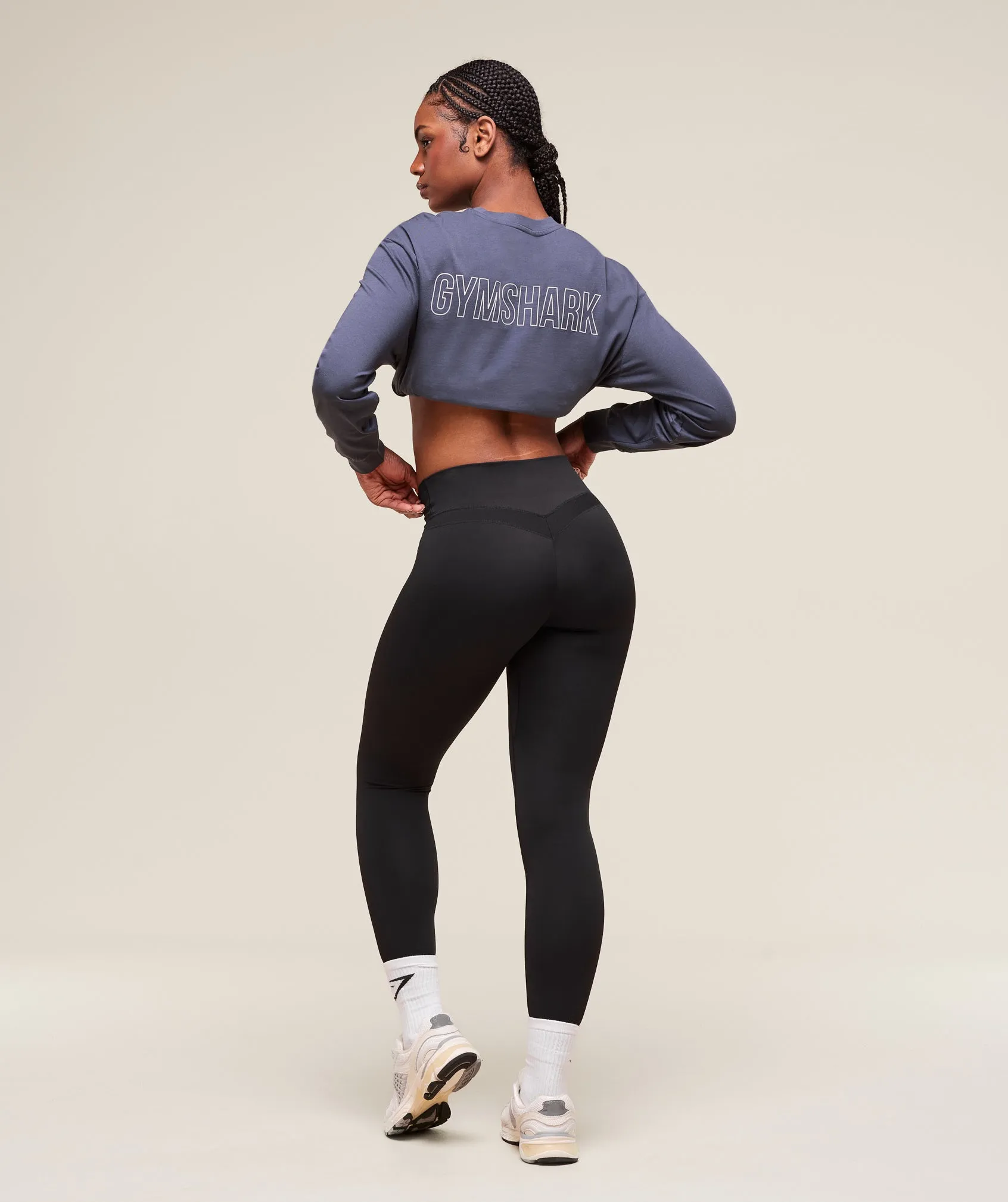 Gymshark Trace Graphic Long Sleeve Top - Weighted Purple sold by Gymshark product image thumbnail 3