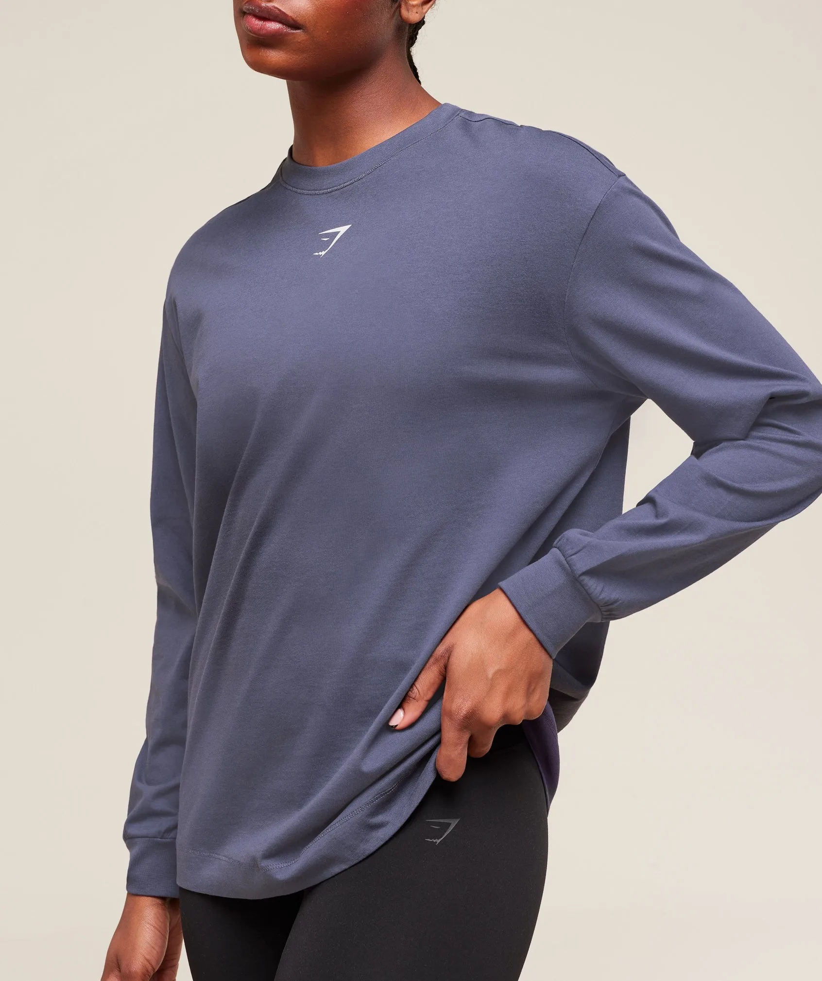 Gymshark Trace Graphic Long Sleeve Top - Weighted Purple sold by Gymshark product image thumbnail 5