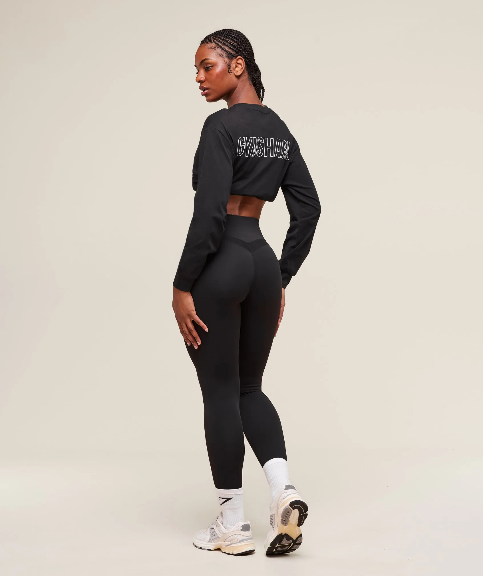 Gymshark Trace Graphic Long Sleeve Top - Black sold by Gymshark product image thumbnail 4
