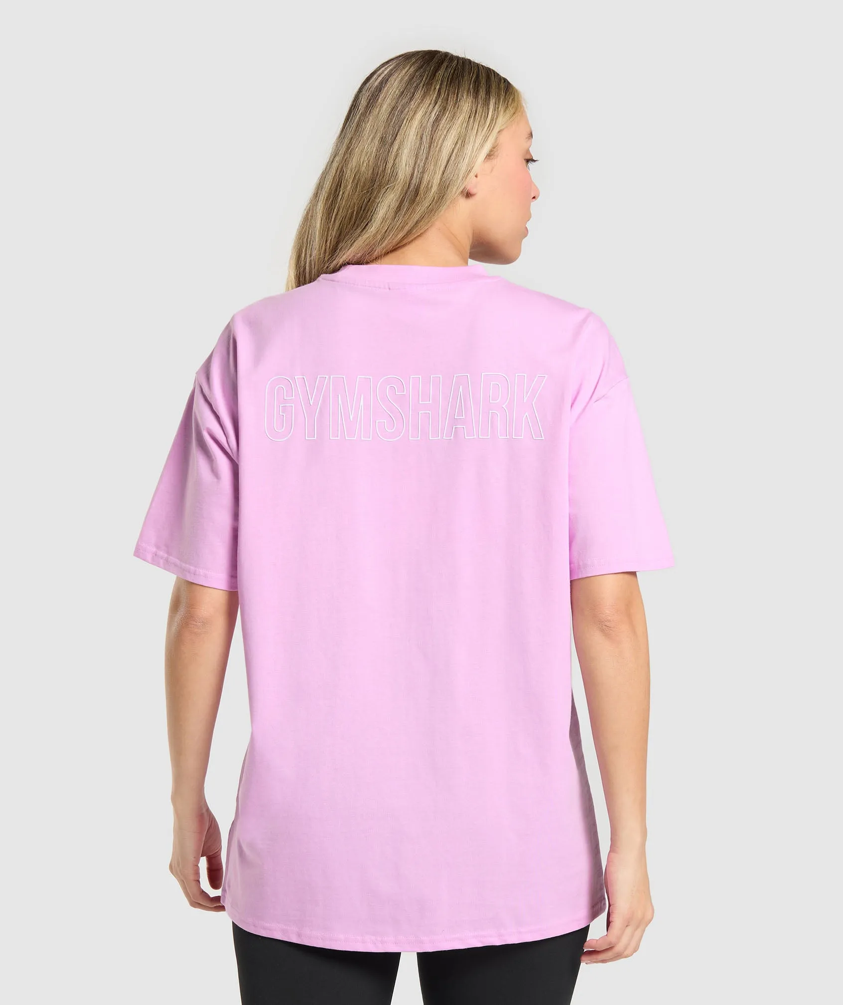 Gymshark Trace Graphic Oversized T-Shirt - Sour Pink sold by Gymshark