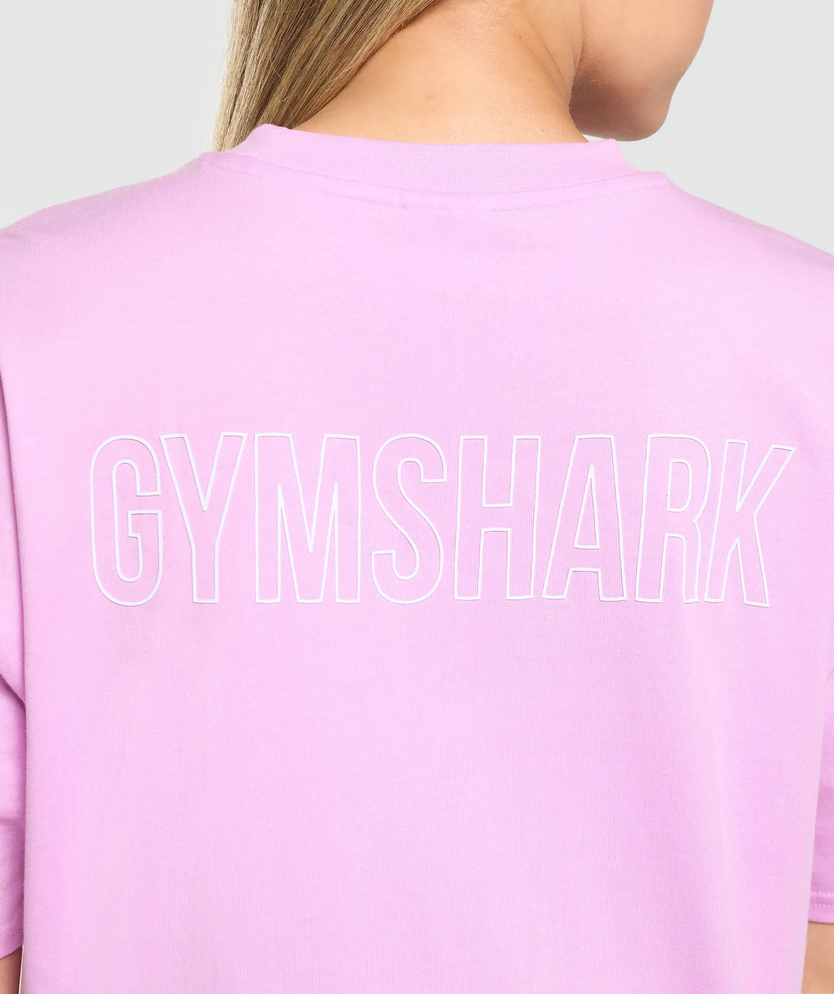 Gymshark Trace Graphic Oversized T-Shirt - Sour Pink sold by Gymshark product image thumbnail 5