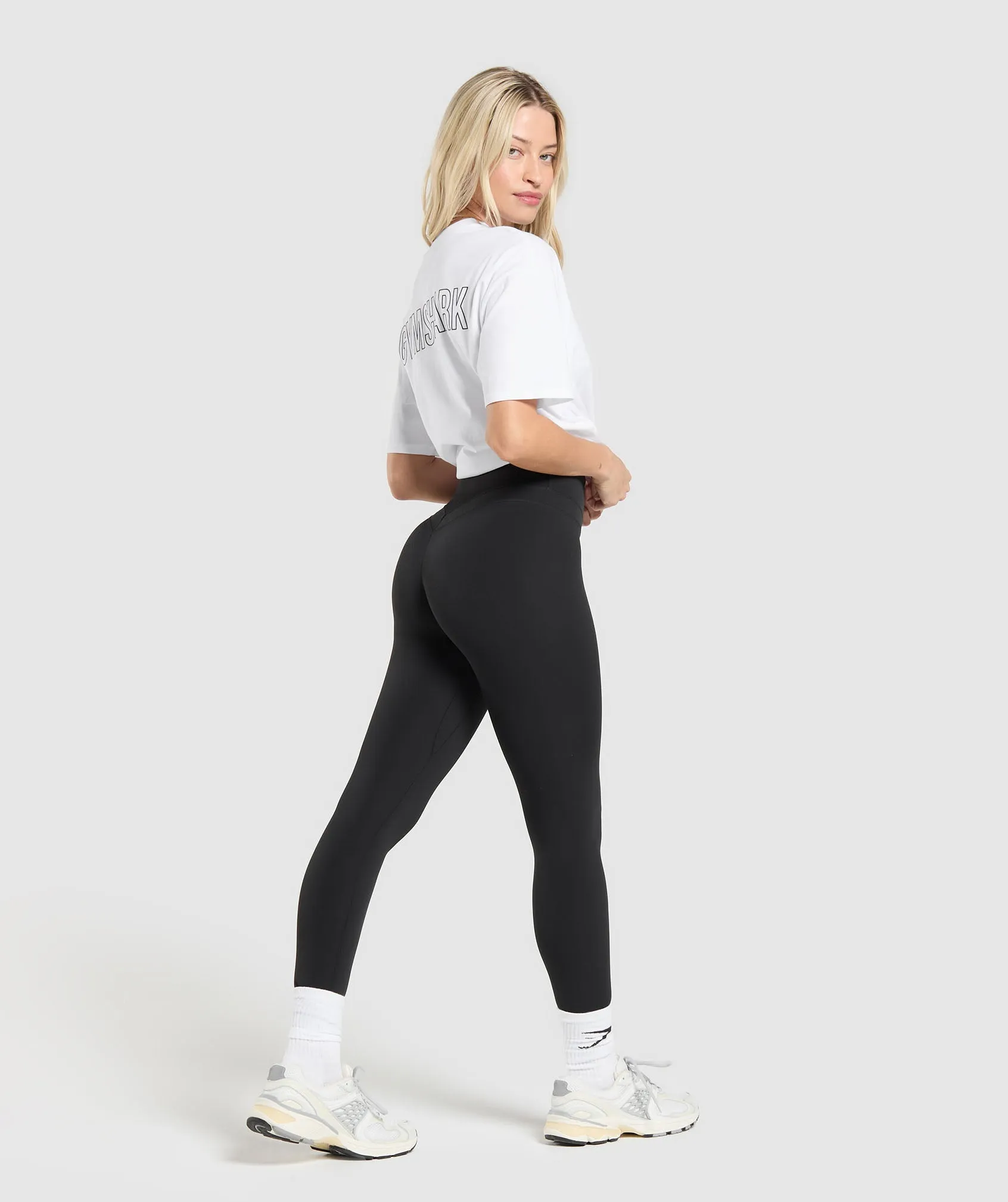 Gymshark Trace Graphic Oversized T-Shirt - White sold by Gymshark product image thumbnail 4