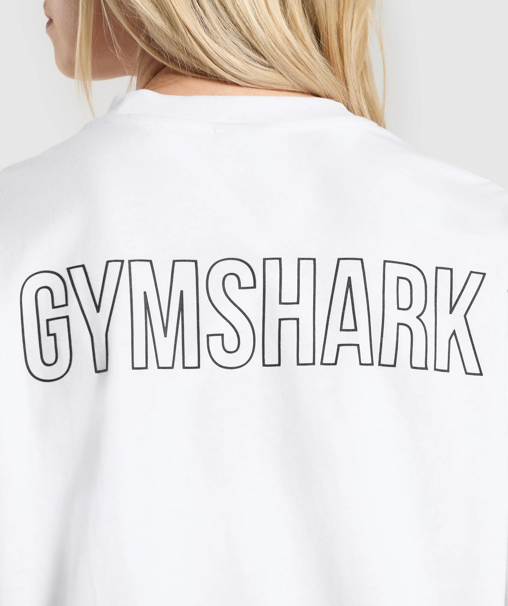 Gymshark Trace Graphic Oversized T-Shirt - White sold by Gymshark product image thumbnail 5