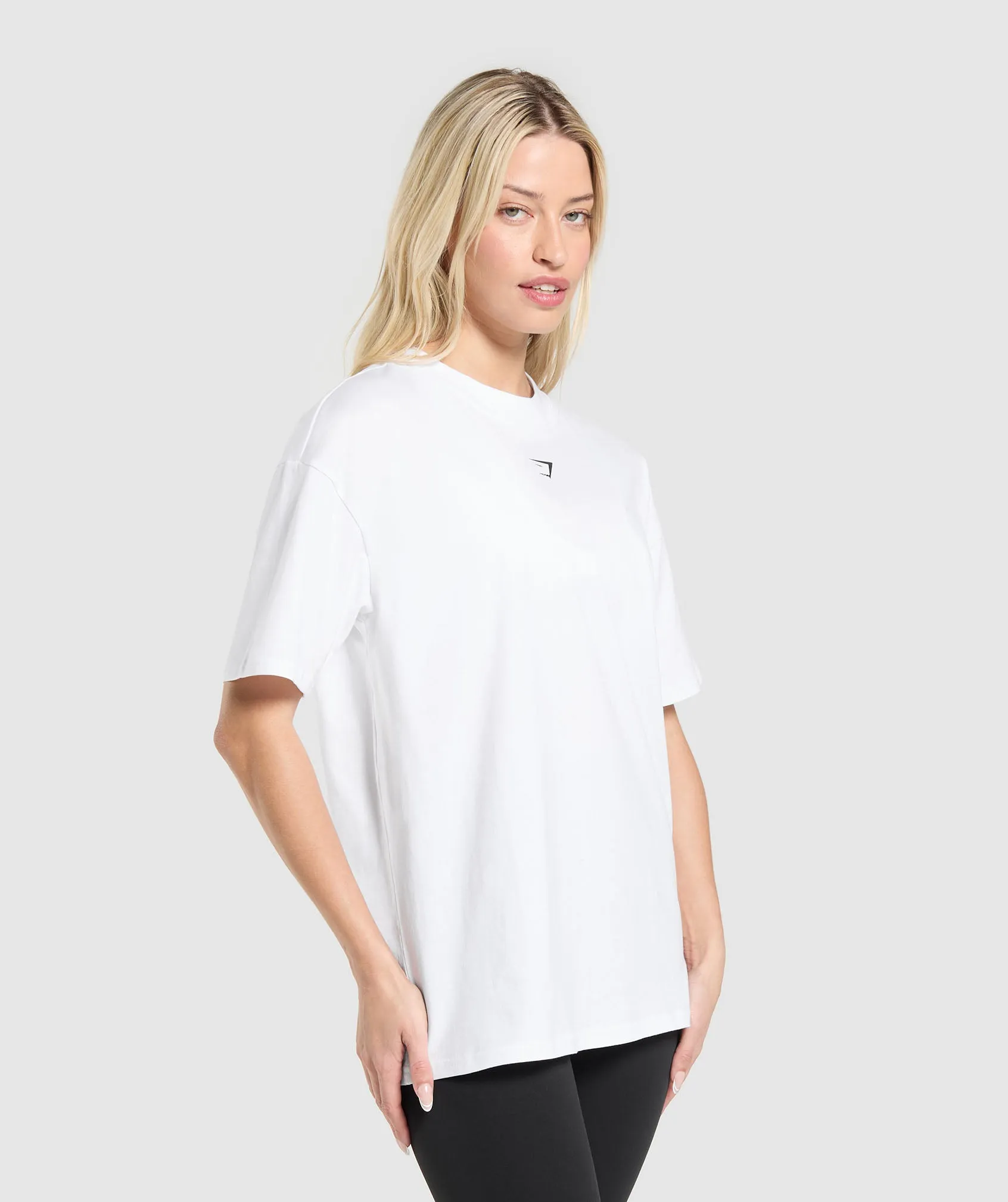 Gymshark Trace Graphic Oversized T-Shirt - White sold by Gymshark product image thumbnail 3