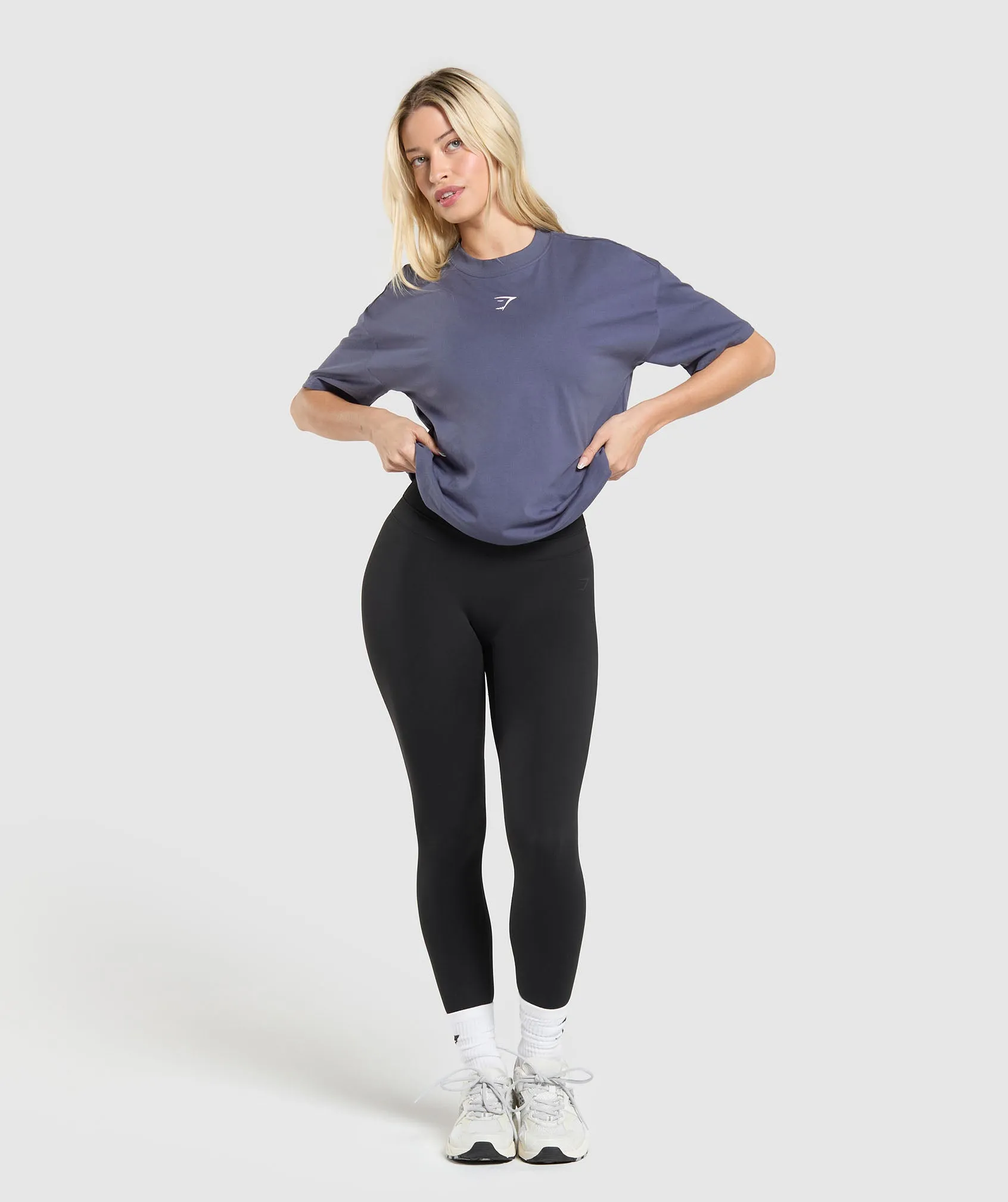 Gymshark Trace Graphic Oversized T-Shirt - Weighted Purple sold by Gymshark product image thumbnail 4