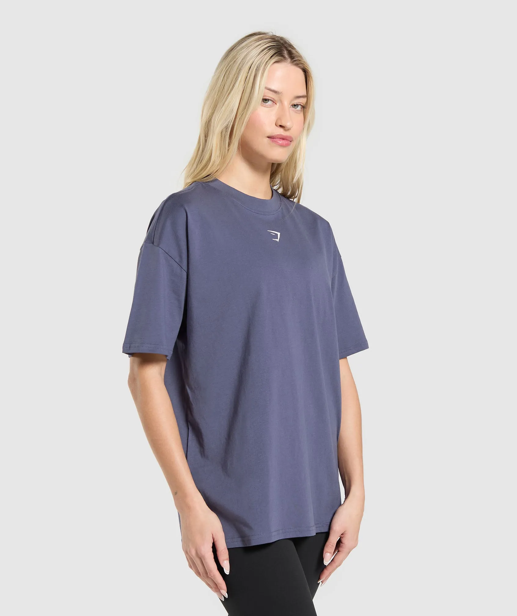 Gymshark Trace Graphic Oversized T-Shirt - Weighted Purple sold by Gymshark product image thumbnail 3