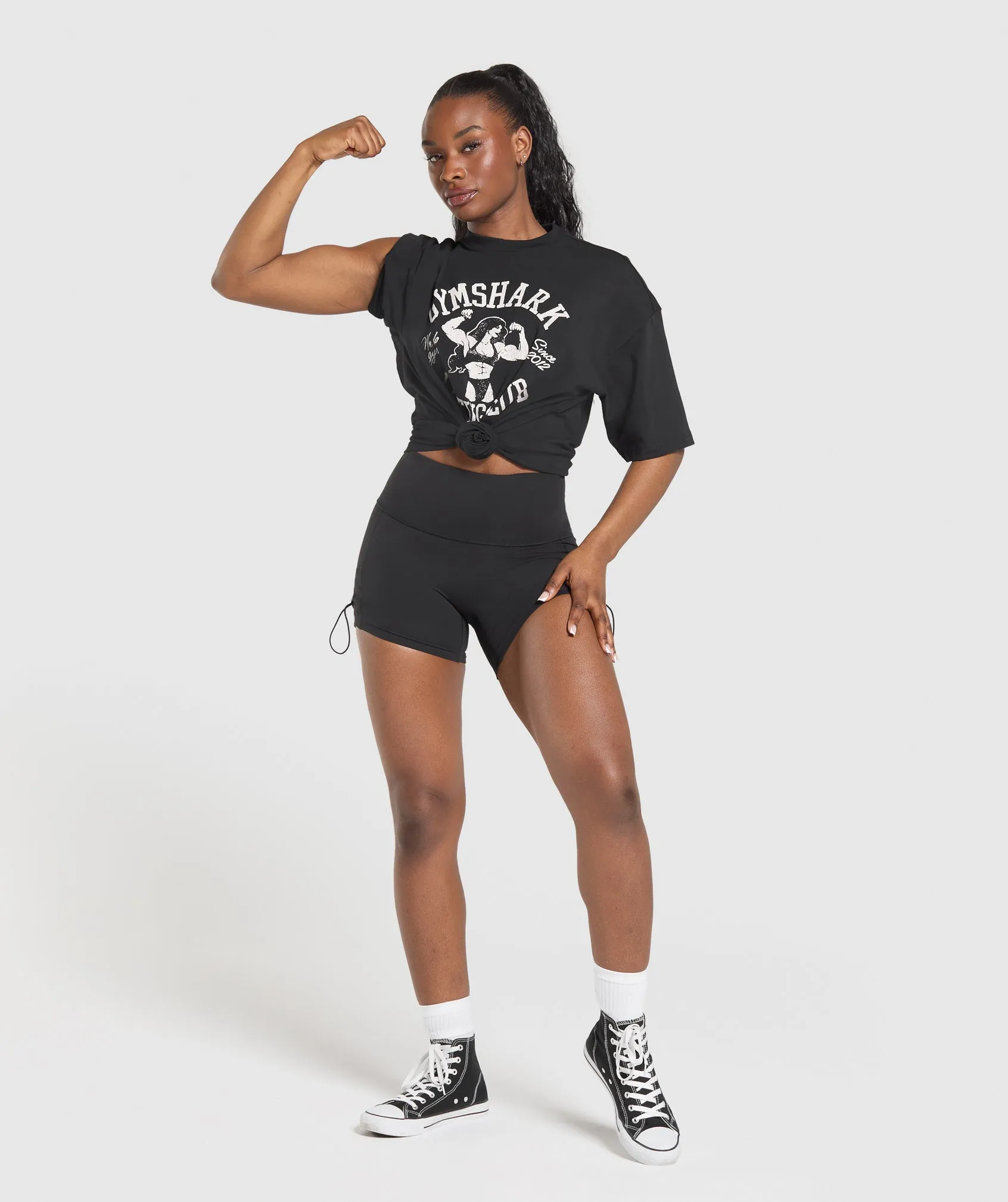 Gymshark Lifting Girl Graphic Oversized Tee - Black sold by Gymshark product image thumbnail 4