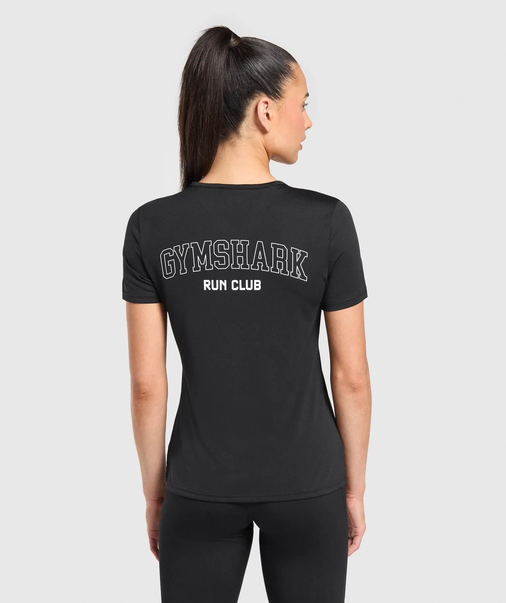 Gymshark Run Club Graphic T-Shirt - Black sold by Gymshark