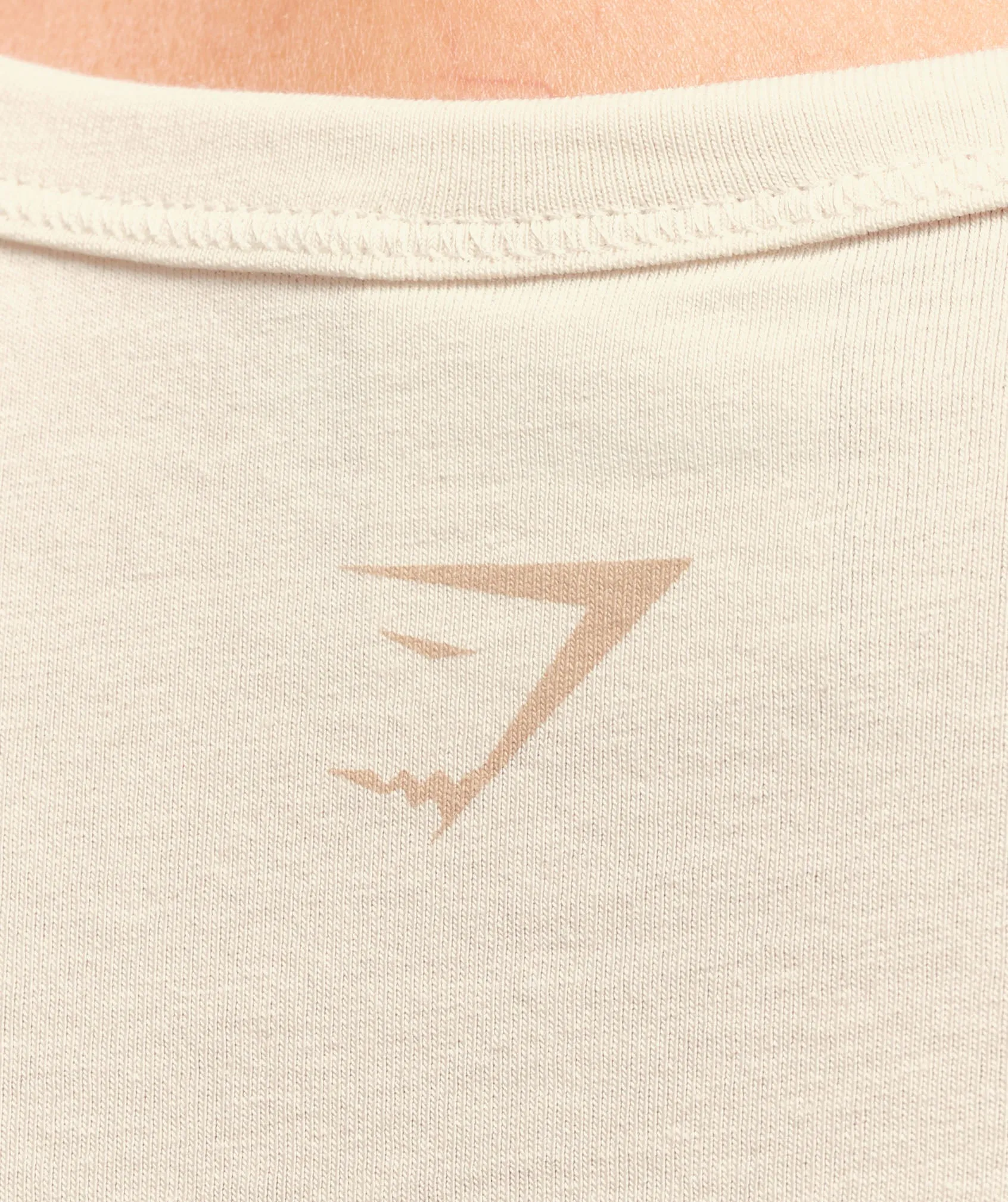 Gymshark Cotton Graphic Midi T-Shirt - Oat White sold by Gymshark product image thumbnail 5