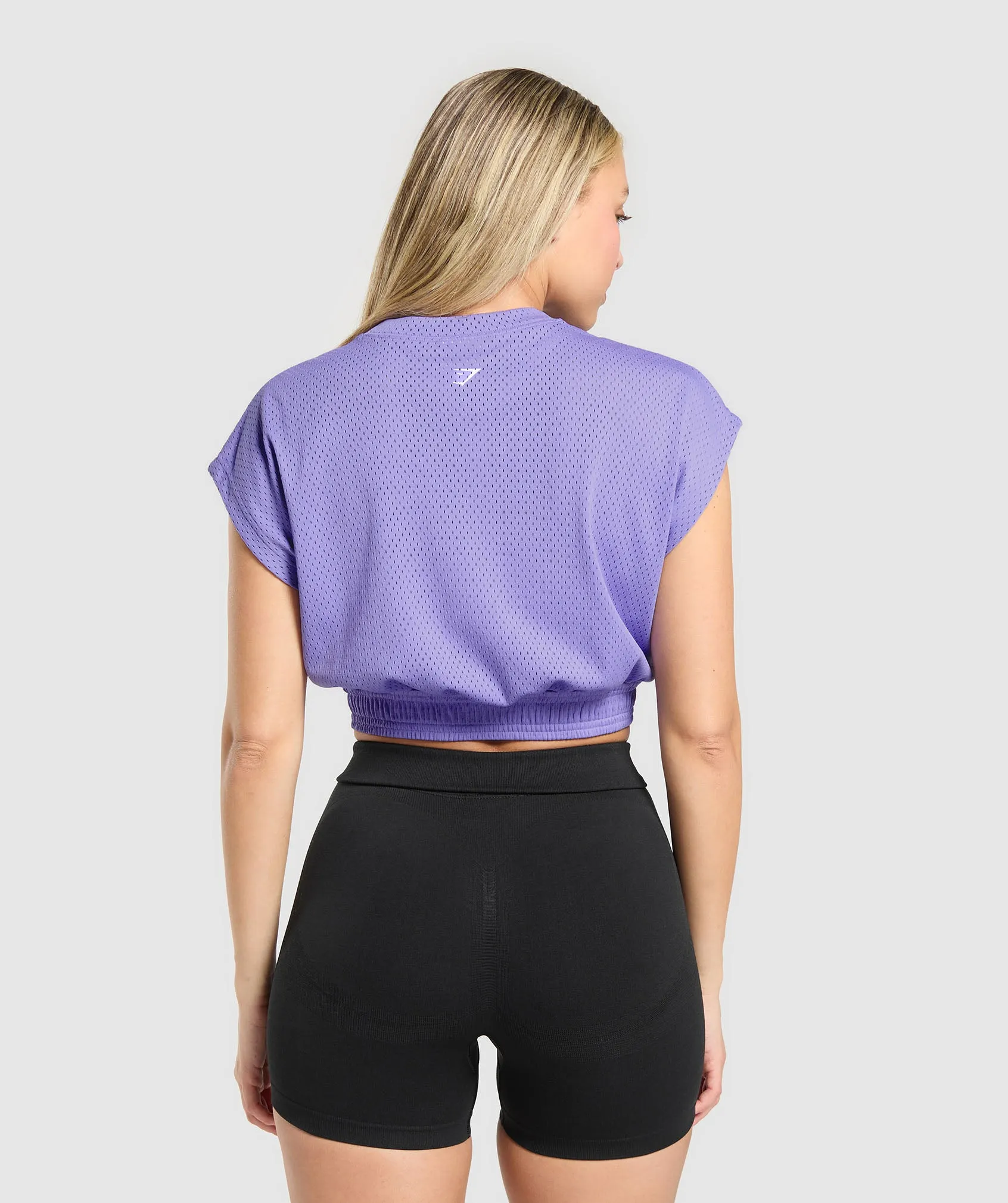 Gymshark Mesh Graphic Crop Top - Record Purple sold by Gymshark product image thumbnail 2