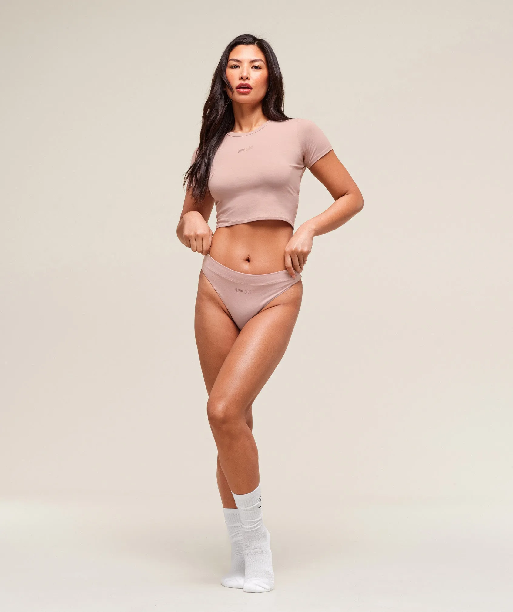 Gymshark Cotton Graphic Midi T-Shirt - Muted Pink sold by Gymshark product image thumbnail 4