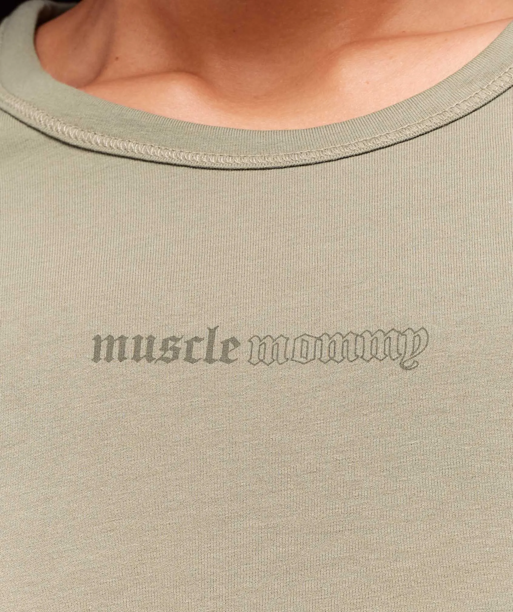 Gymshark Cotton Graphic Midi T-Shirt - Linen Brown sold by Gymshark product image thumbnail 5