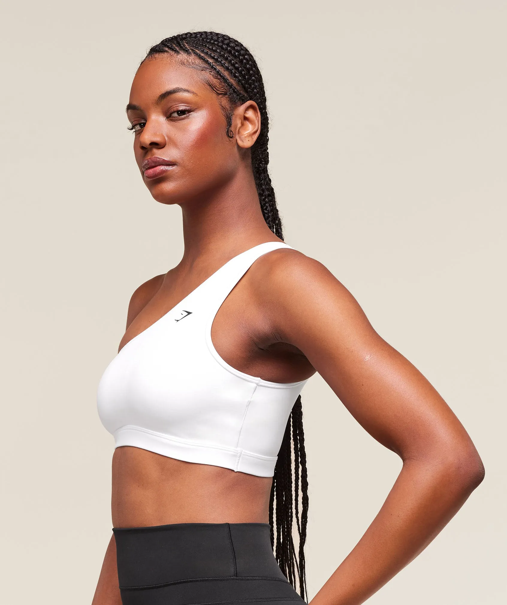 Gymshark Asymmetric Sports Bra - White sold by Gymshark product image thumbnail 3
