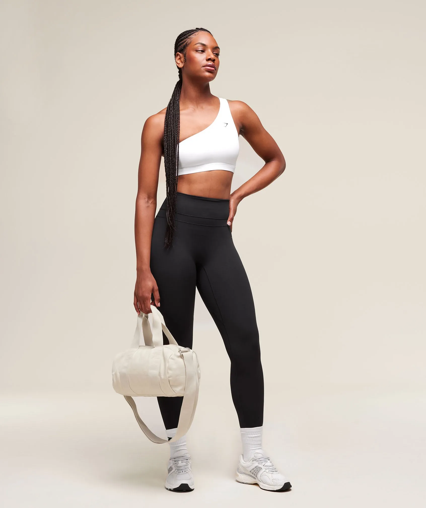 Gymshark Asymmetric Sports Bra - White sold by Gymshark product image thumbnail 5