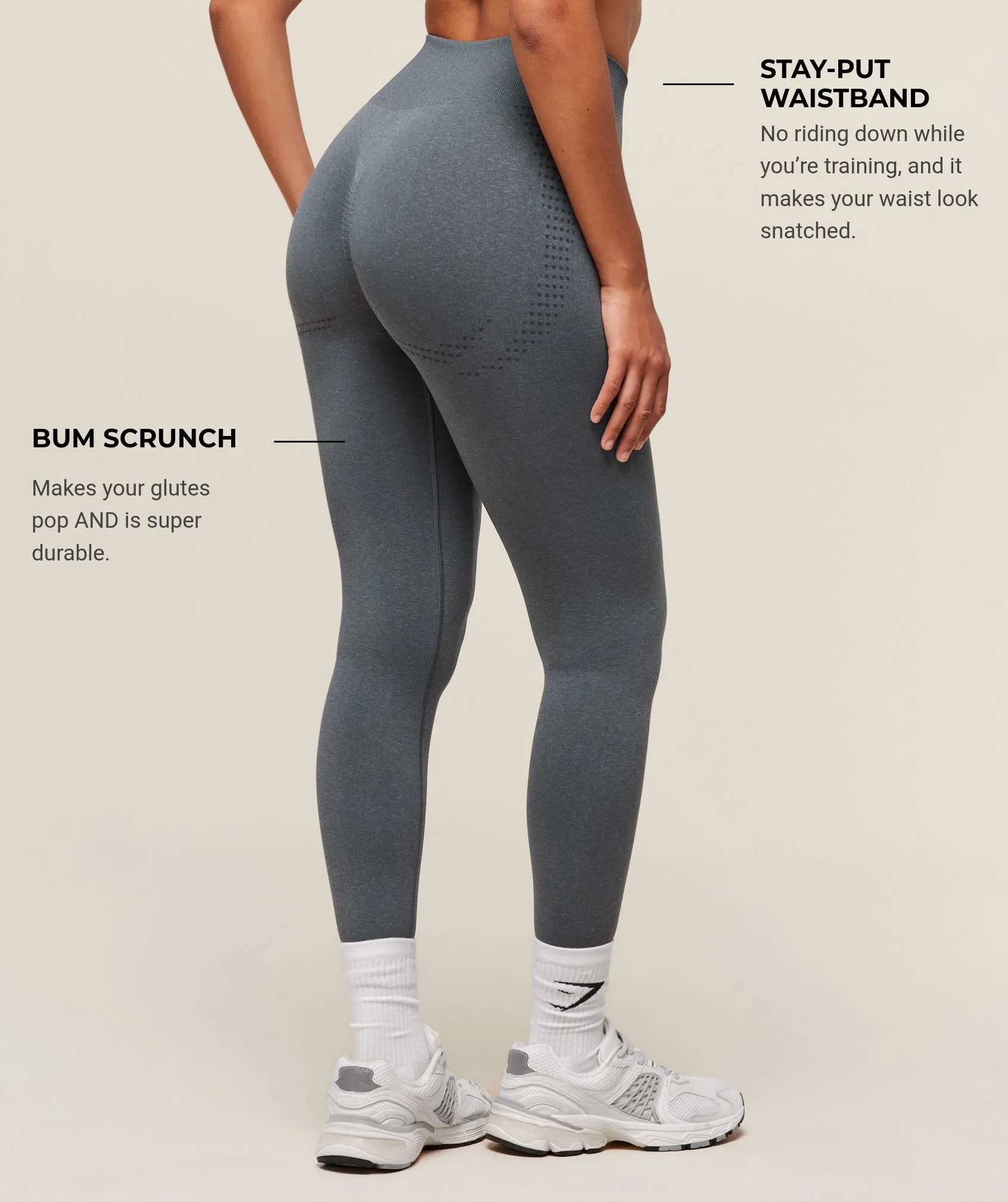 Gymshark Vital Soft Leggings - Strong Grey/Marl sold by Gymshark product image thumbnail 2