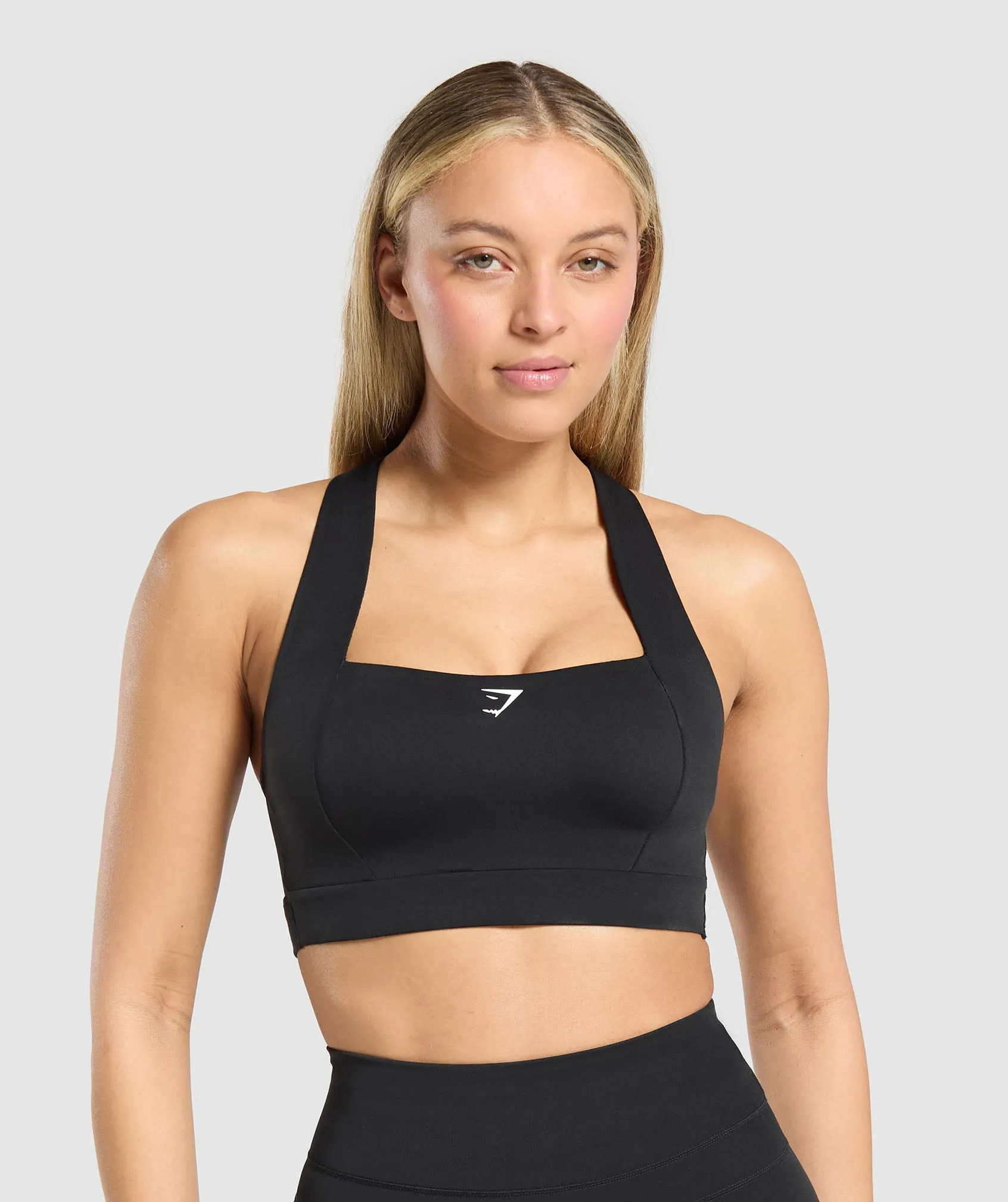 Gymshark Square Neck Sports Bra - Black sold by Gymshark