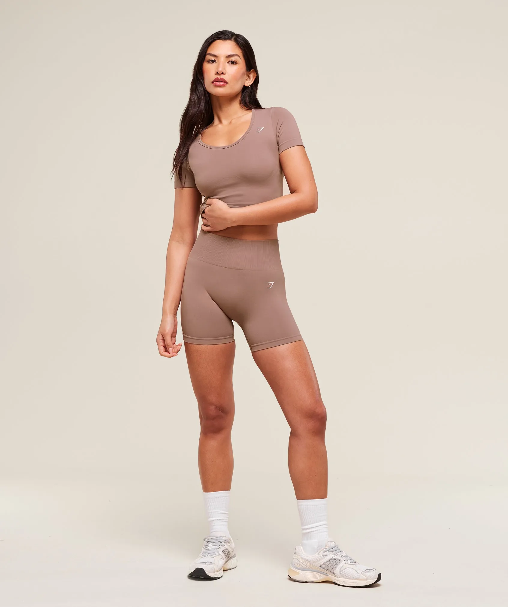 Gymshark Everyday Seamless Tight Fit Crew Neck Tee - Chestnut Pink sold by Gymshark product image thumbnail 5