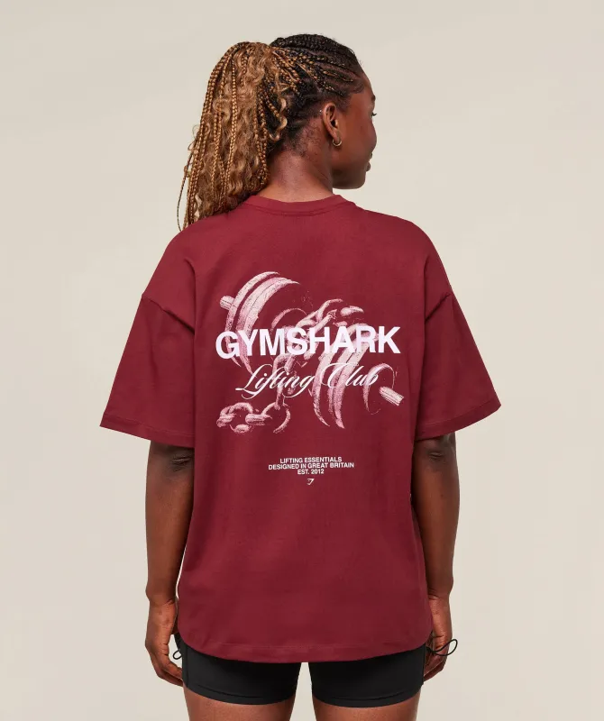 Gymshark Forged By Iron Graphic Oversized T-Shirt - Sets Red sold by Gymshark