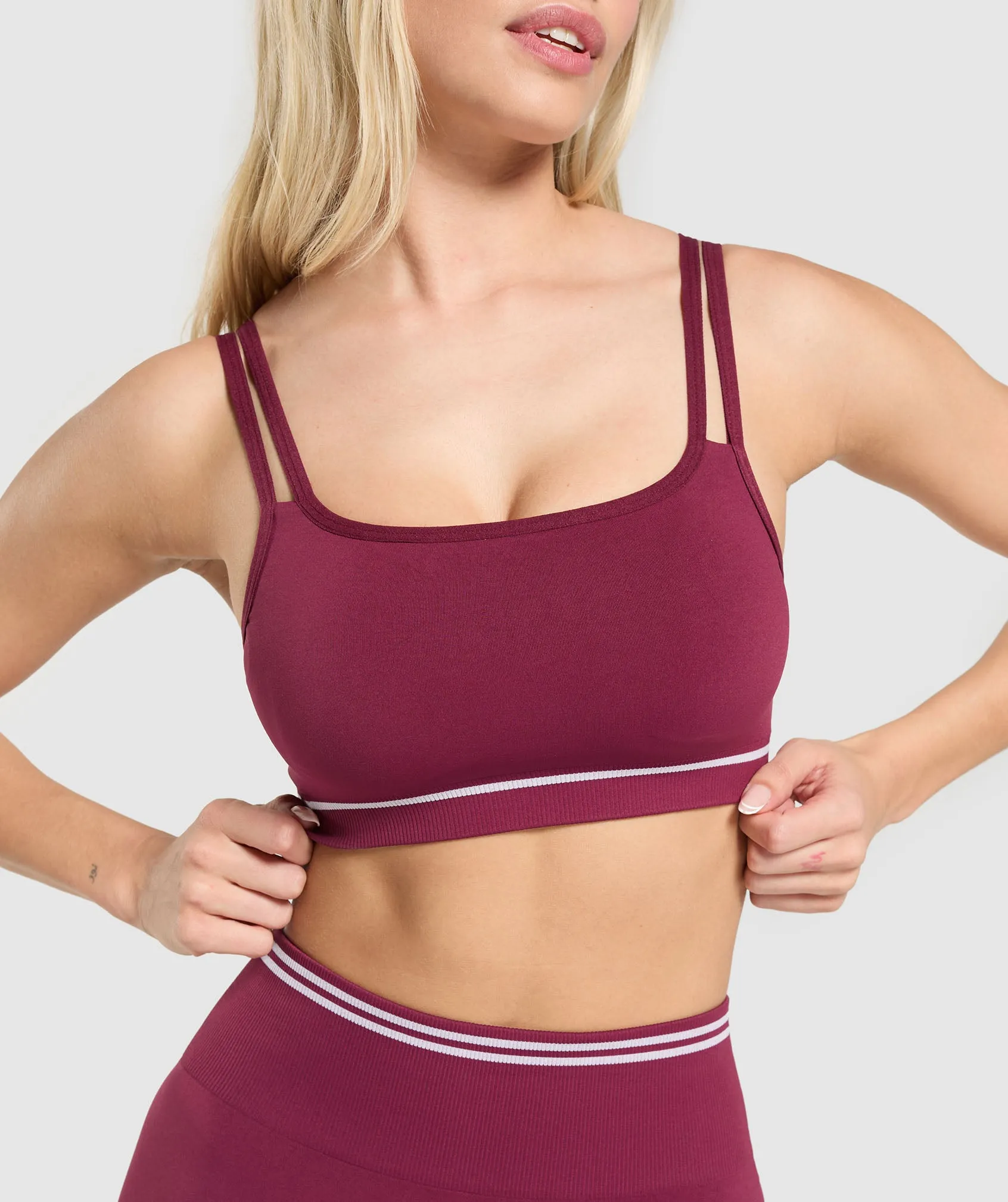 Gymshark Contrast Seamless Sports Bra - Strong Pink sold by Gymshark product image thumbnail 4