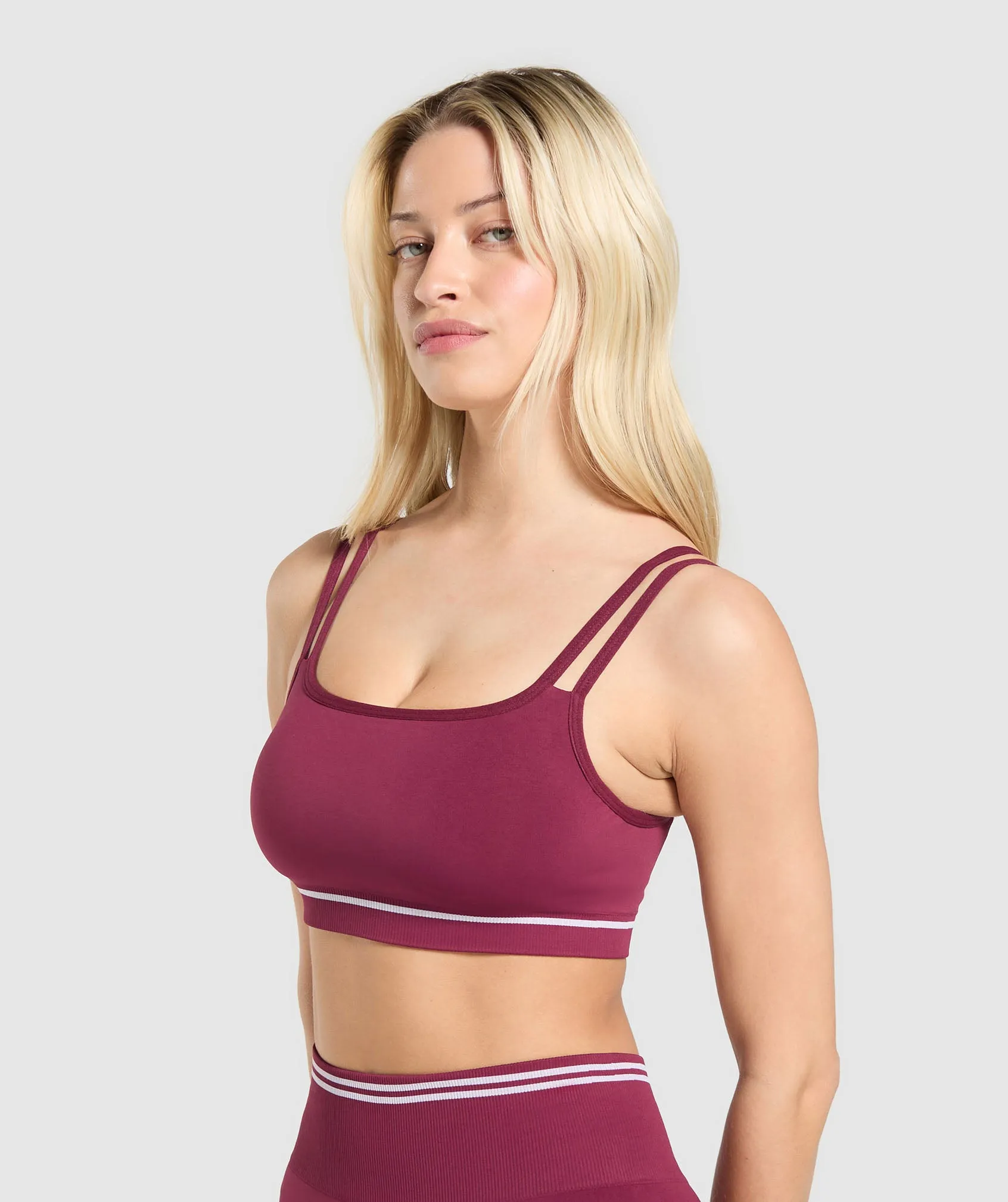 Gymshark Contrast Seamless Sports Bra - Strong Pink sold by Gymshark product image thumbnail 3