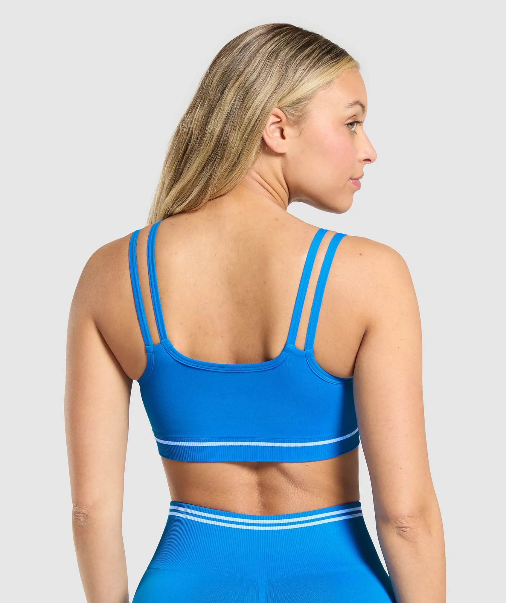 Gymshark Contrast Seamless Sports Bra - Barbell Blue sold by Gymshark product image thumbnail 2