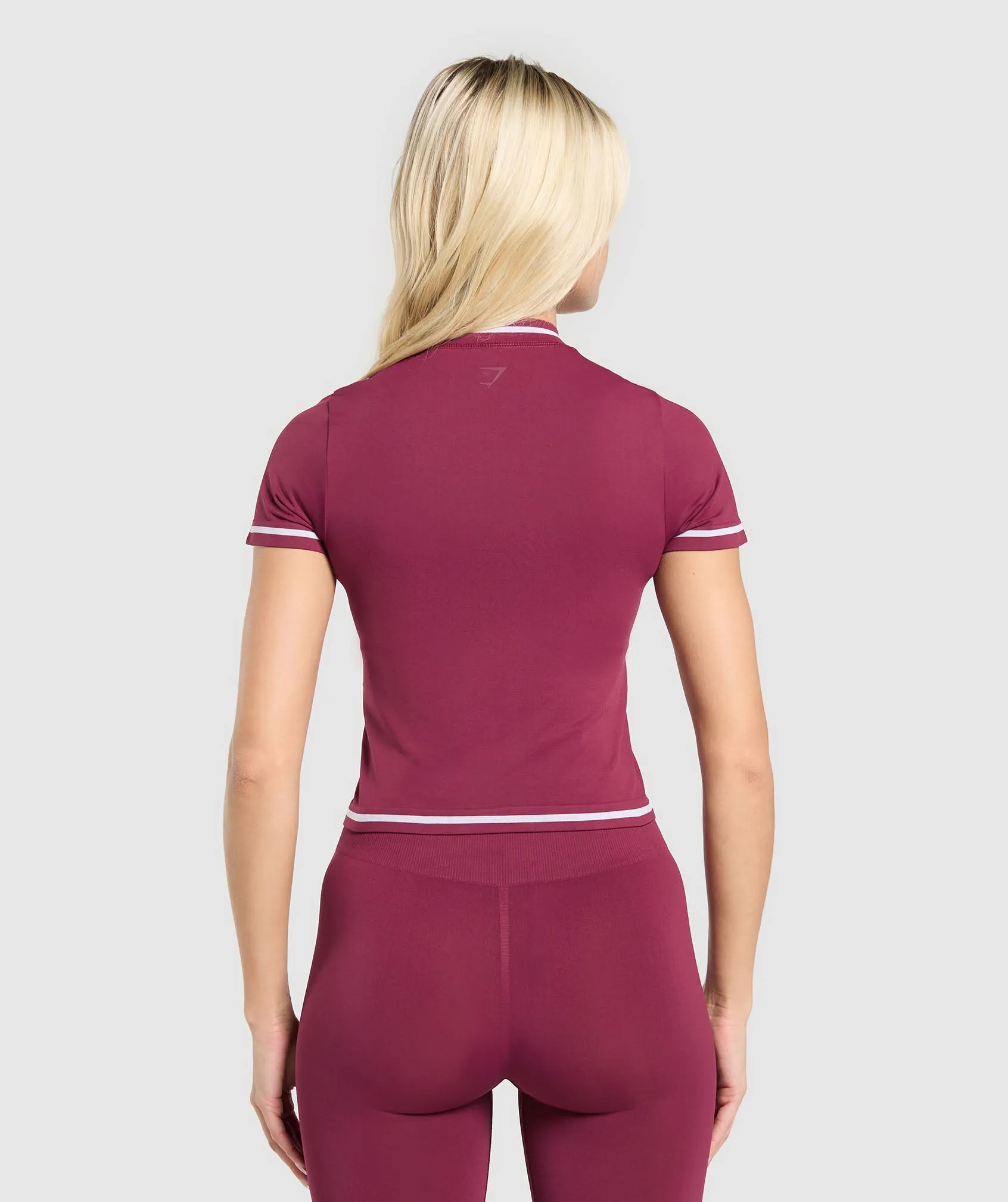 Gymshark Contrast Seamless Midi Tee - Strong Pink sold by Gymshark product image thumbnail 2