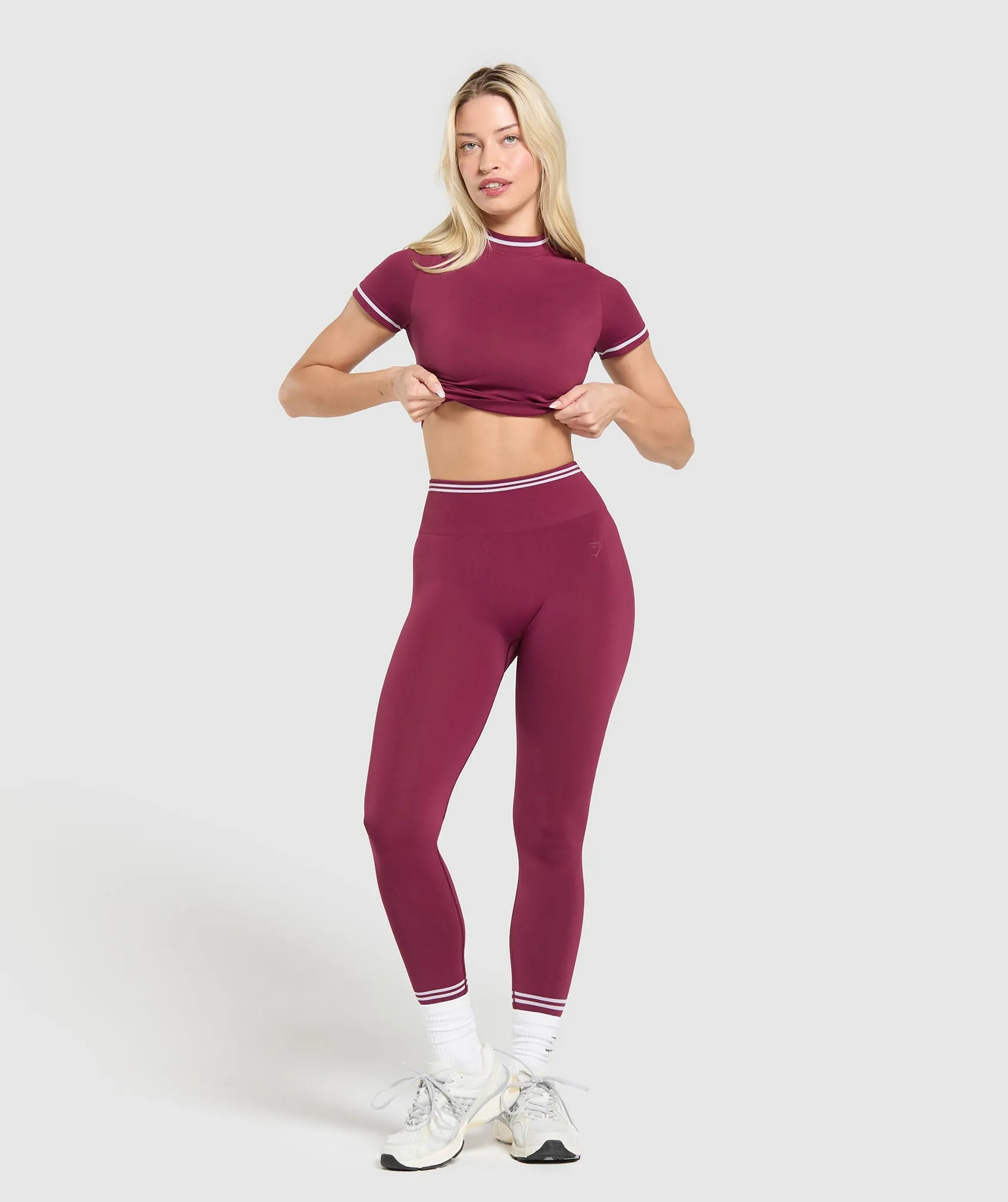 Gymshark Contrast Seamless Midi Tee - Strong Pink sold by Gymshark product image thumbnail 4