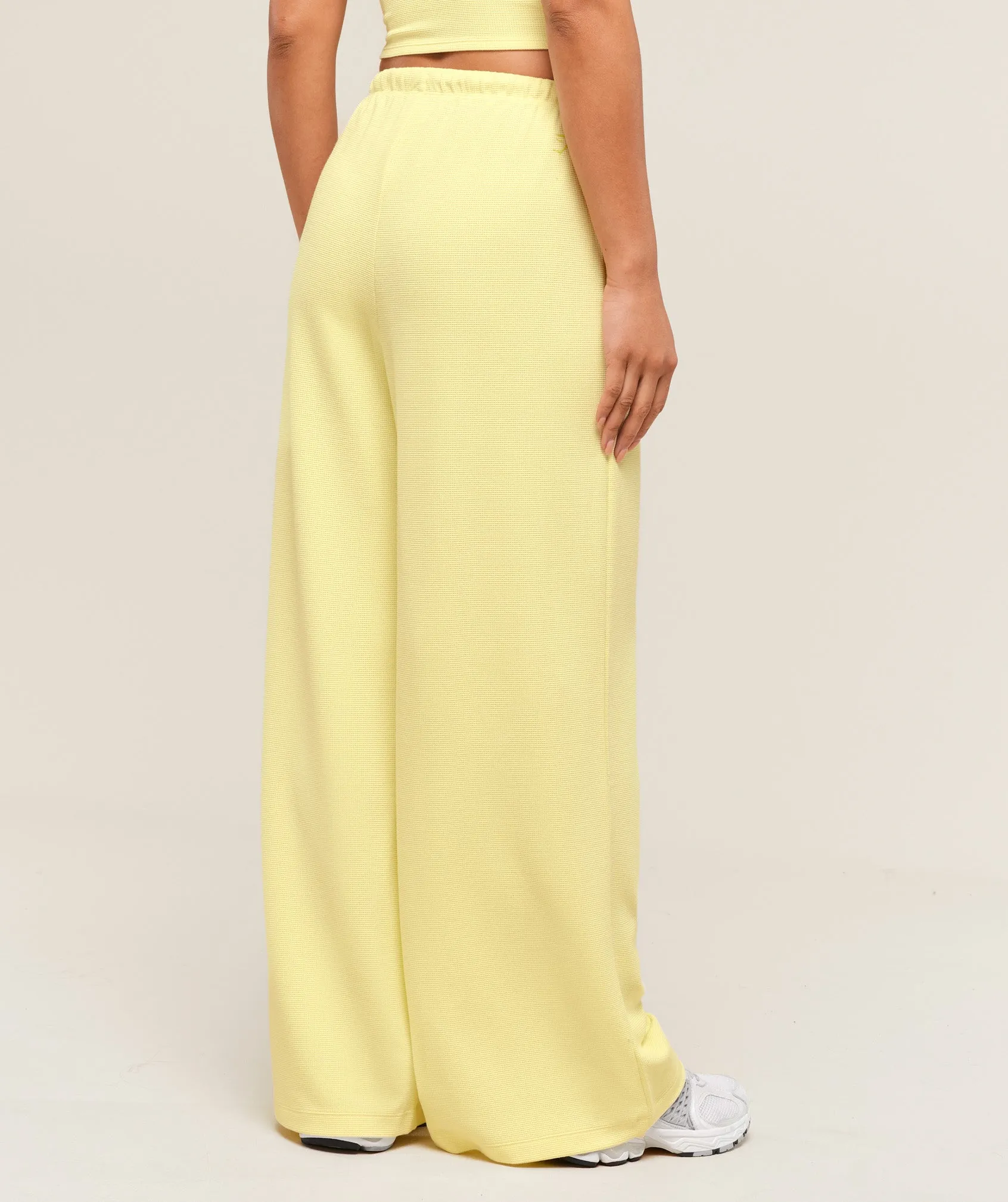 Gymshark Waffle Wide Leg Pants - Refresh Yellow sold by Gymshark product image thumbnail 2