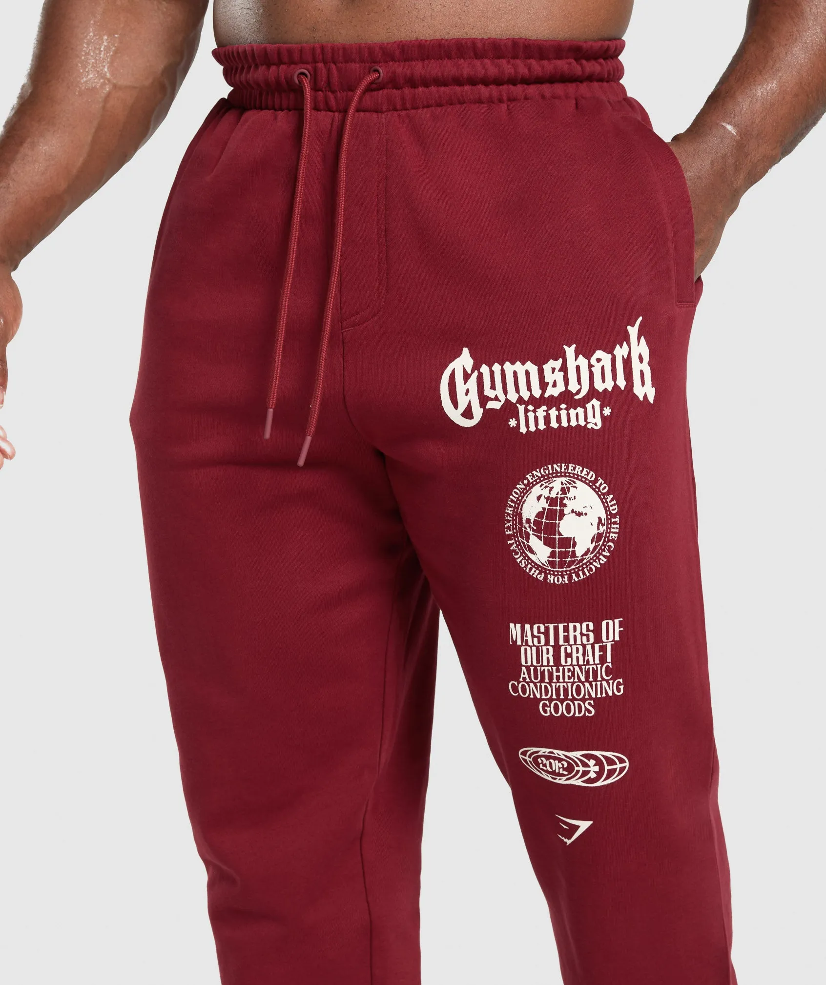 Gymshark Global Lifting Oversized Essential Joggers - Sets Red sold by Gymshark product image thumbnail 4