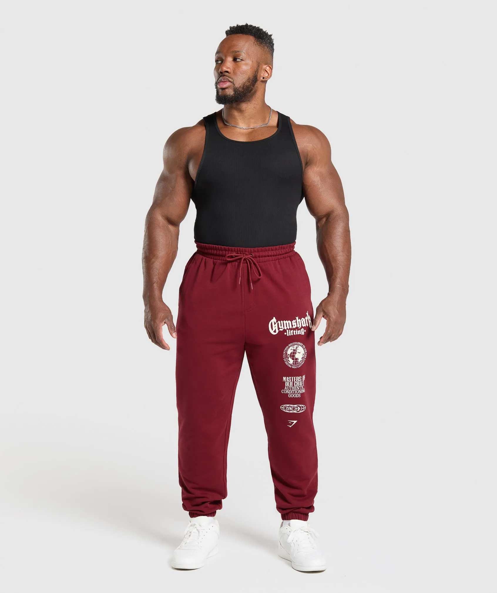 Gymshark Global Lifting Oversized Essential Joggers - Sets Red sold by Gymshark product image thumbnail 5