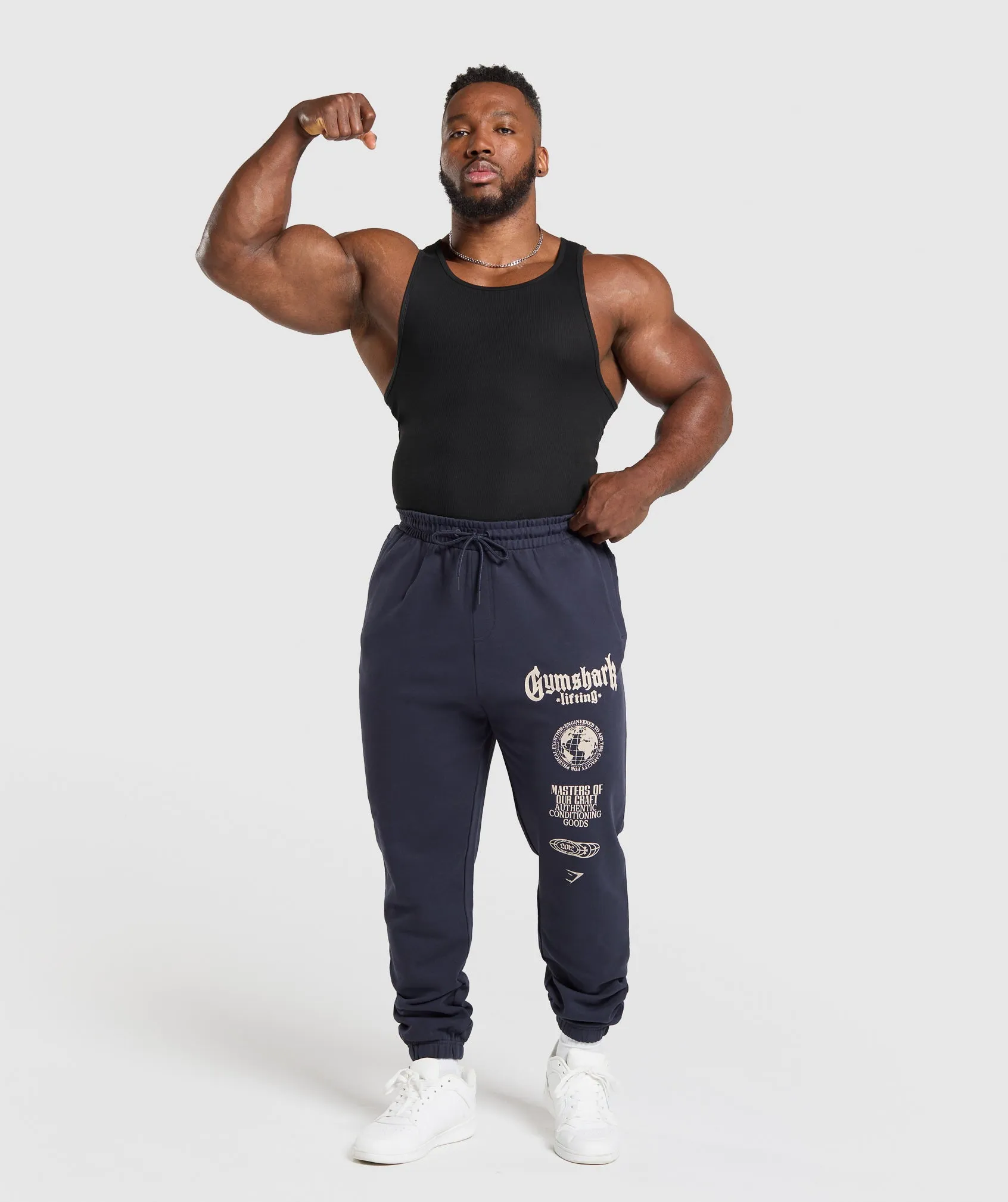 Gymshark Global Lifting Oversized Essential Joggers - Heavy Blue sold by Gymshark product image thumbnail 5