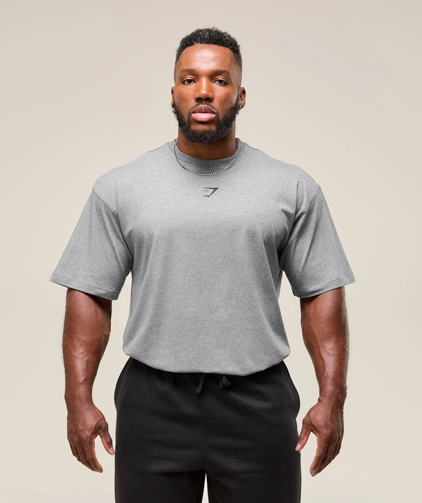 Gymshark Power T-Shirt - Charcoal Core Marl/Black sold by Gymshark product image thumbnail 2