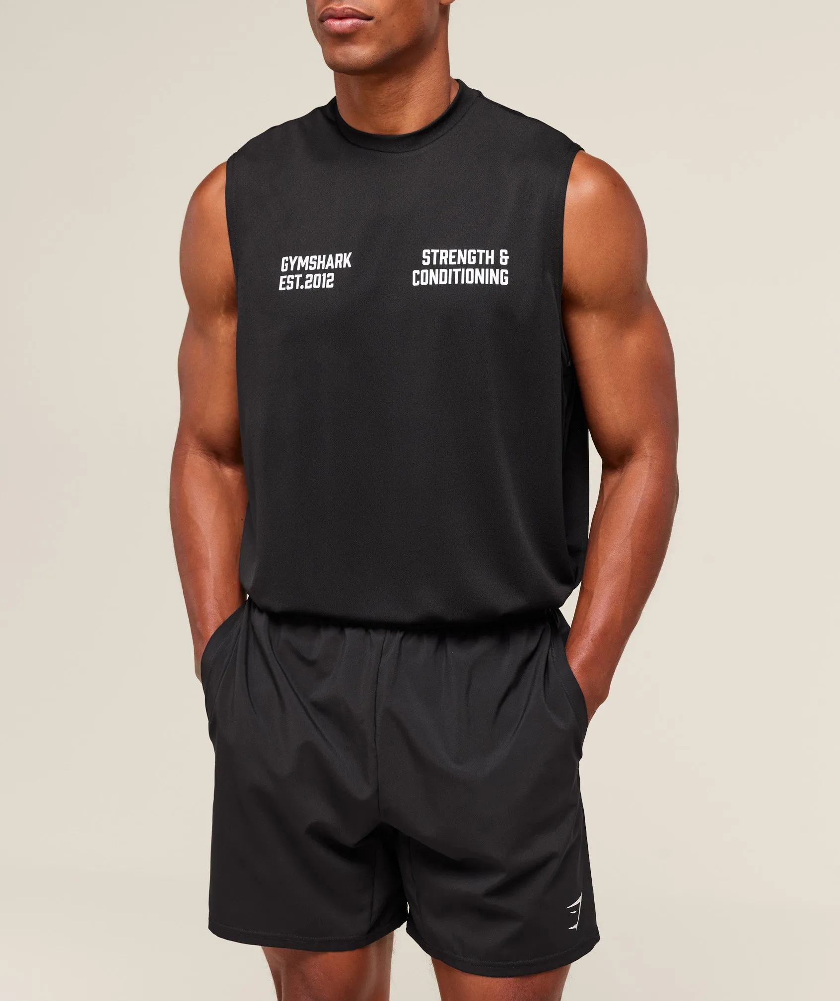 Gymshark S&C Graphic Cut Off Tank - Black sold by Gymshark product image thumbnail 3