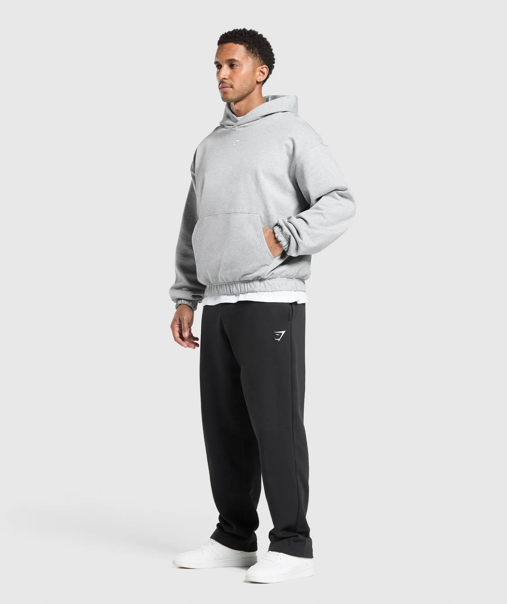 Gymshark Rest Day Essentials Hoodie - Light Grey Core Marl sold by Gymshark product image thumbnail 4