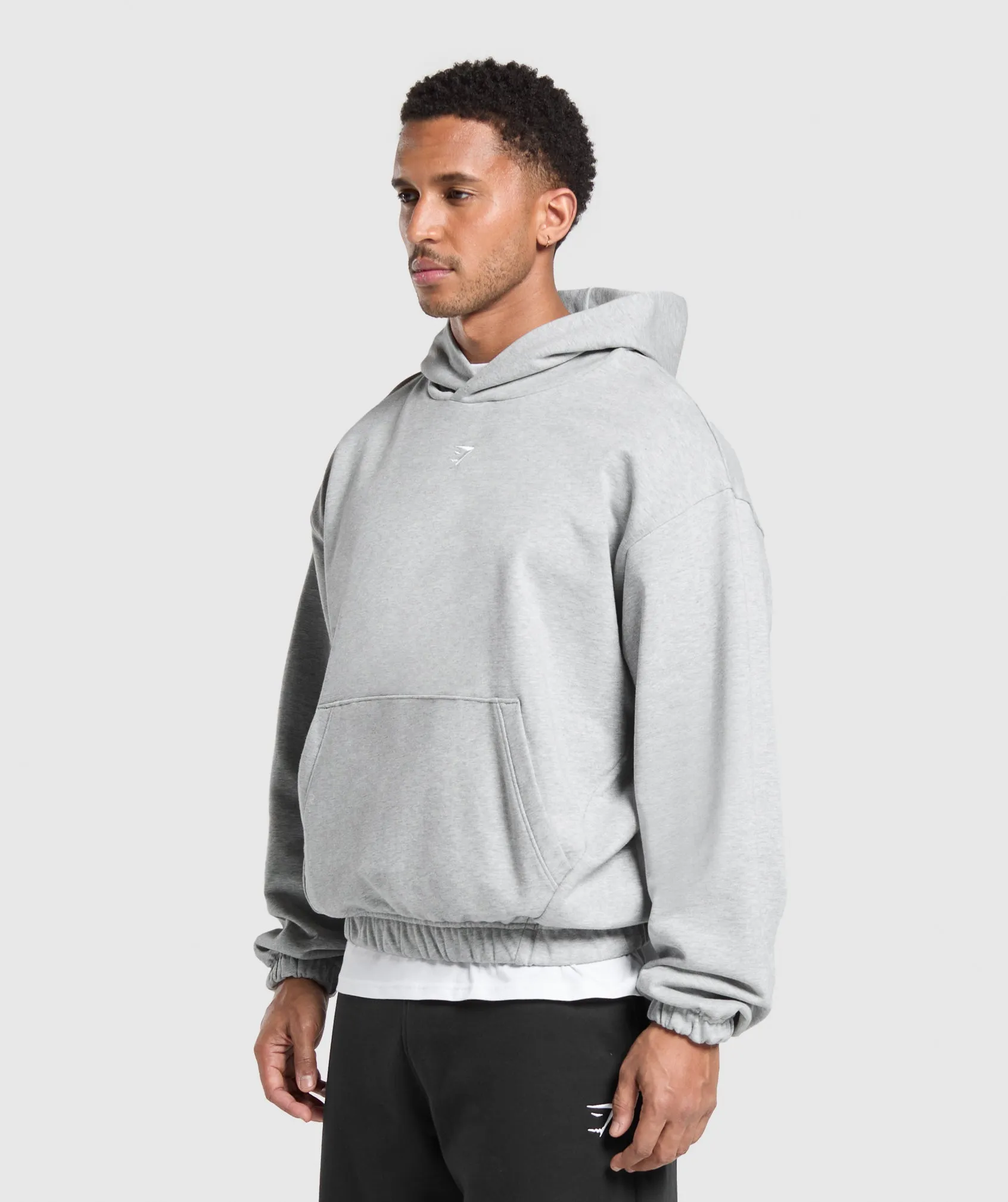 Gymshark Rest Day Essentials Hoodie - Light Grey Core Marl sold by Gymshark product image thumbnail 3