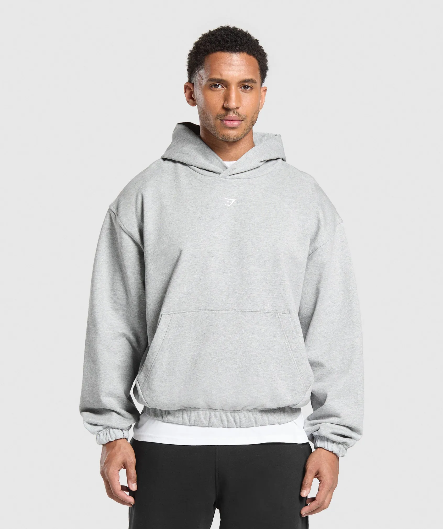 Gymshark Rest Day Essentials Hoodie - Light Grey Core Marl sold by Gymshark