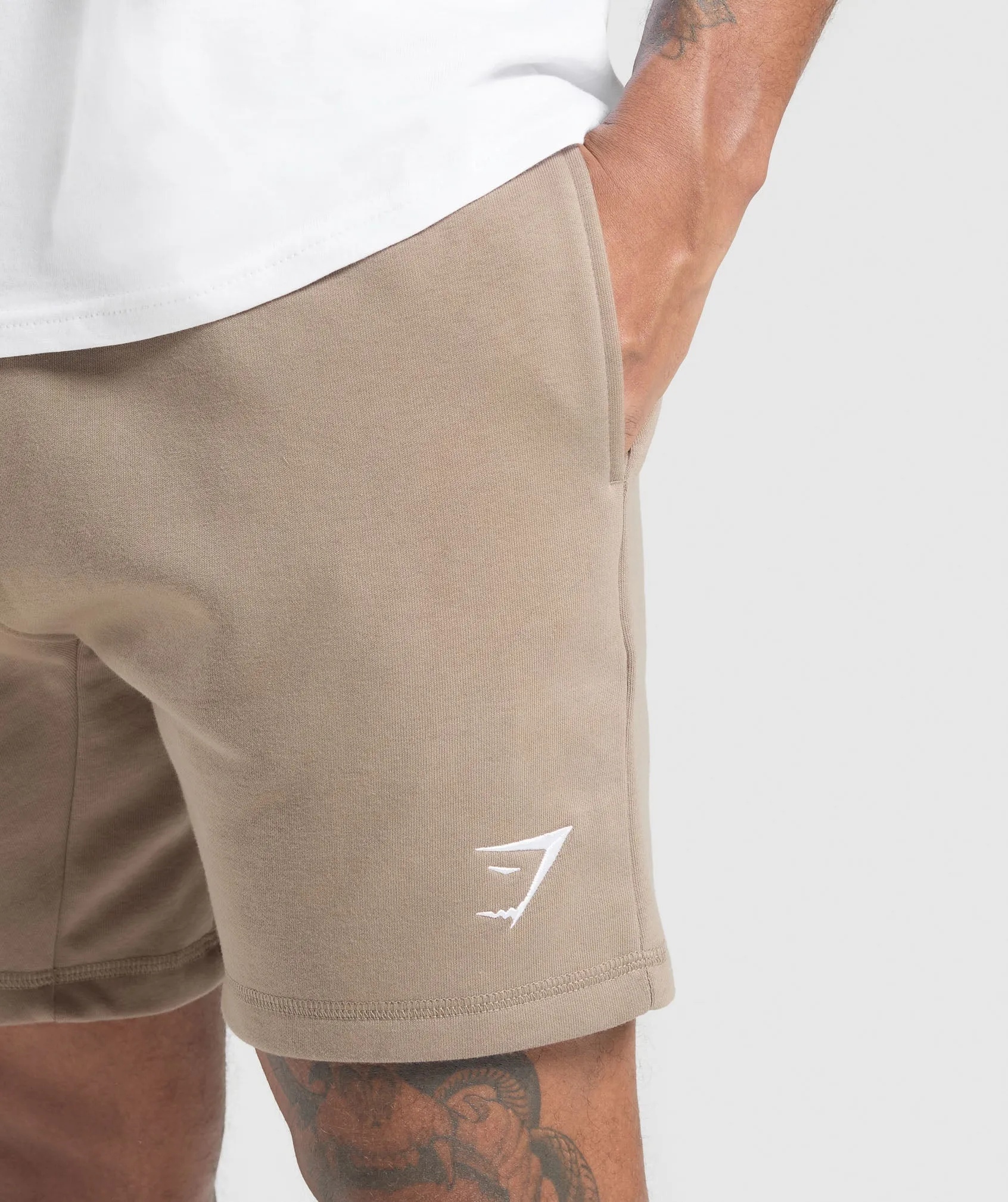 Gymshark Crest 7" Shorts - Lifestyle Brown sold by Gymshark product image thumbnail 5