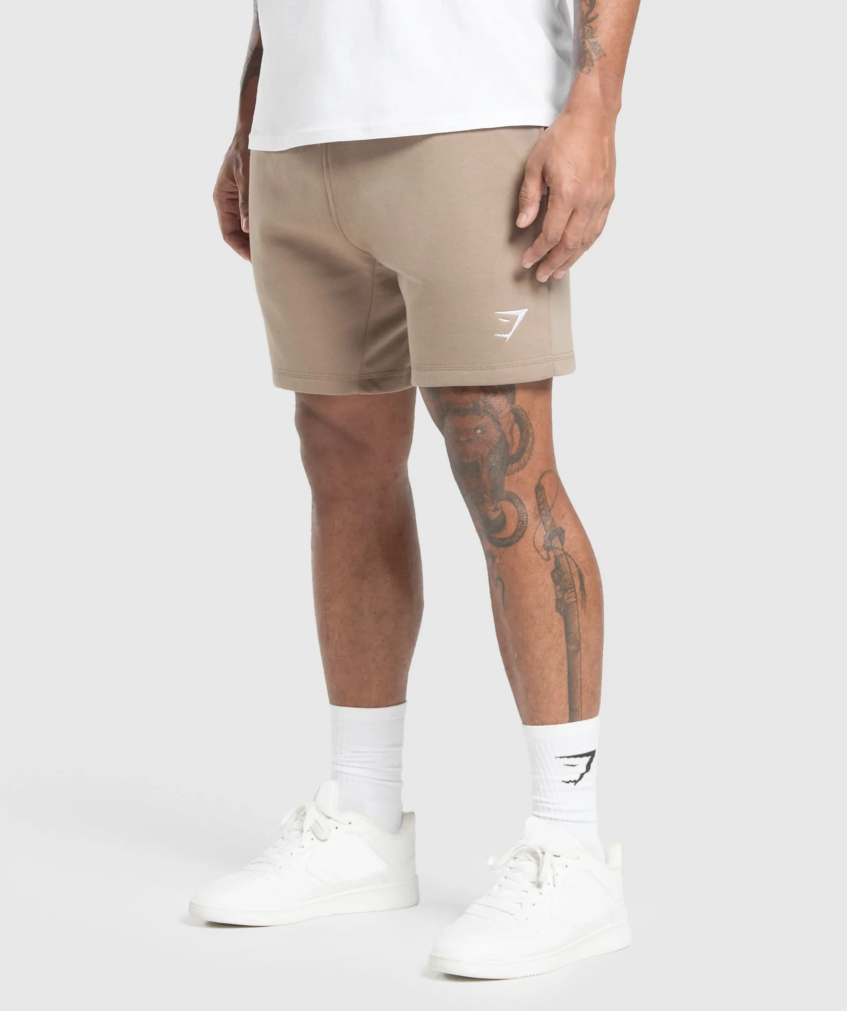 Gymshark Crest 7" Shorts - Lifestyle Brown sold by Gymshark product image thumbnail 3