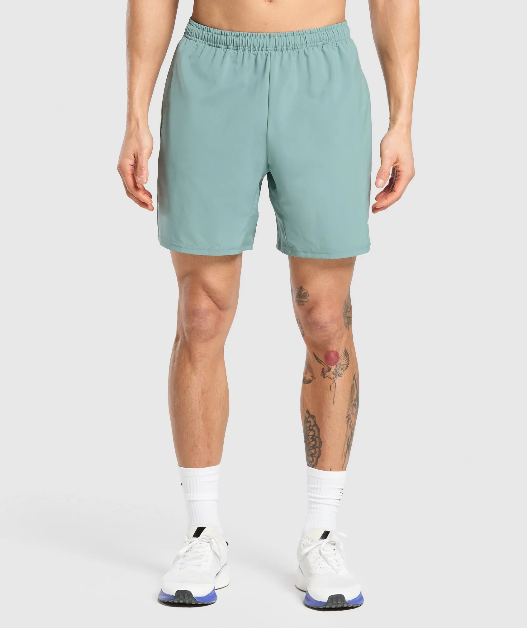Gymshark Arrival 7" Shorts - Celeste Blue sold by Gymshark
