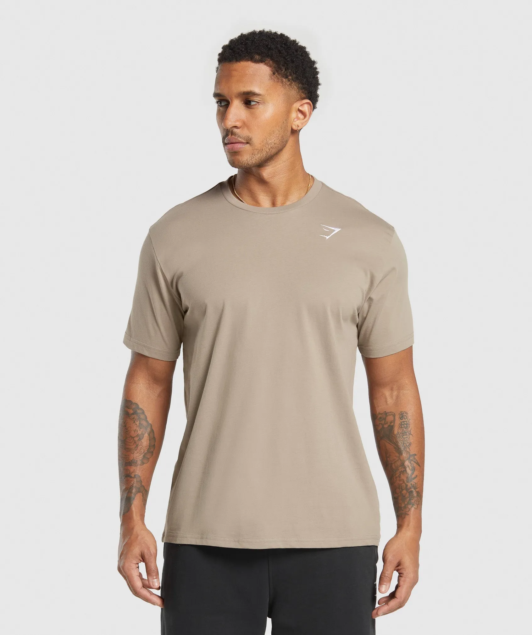 Gymshark Crest T-Shirt - Lifestyle Brown sold by Gymshark