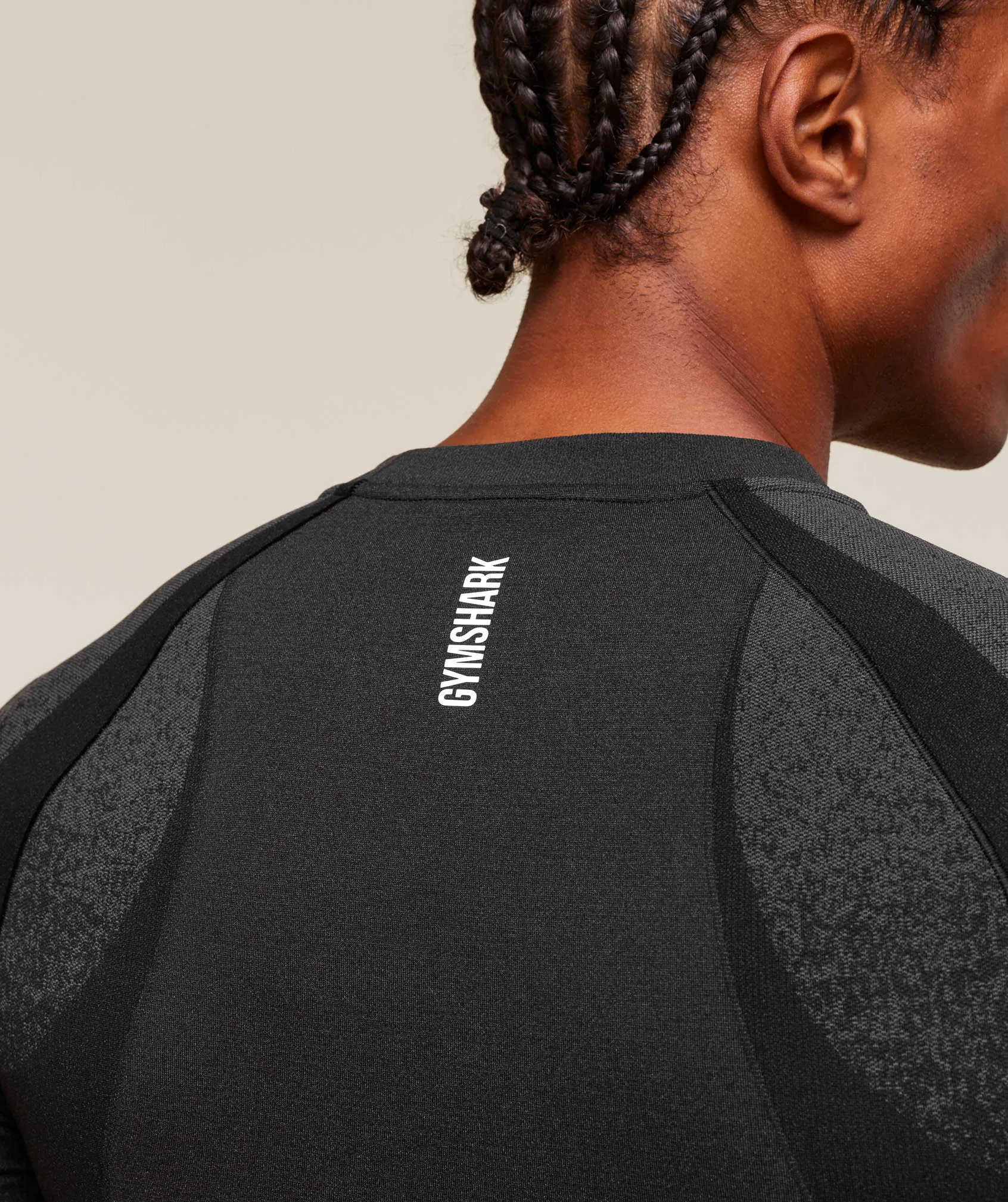 Gymshark Shadow Seamless T Shirt - Black sold by Gymshark product image thumbnail 5