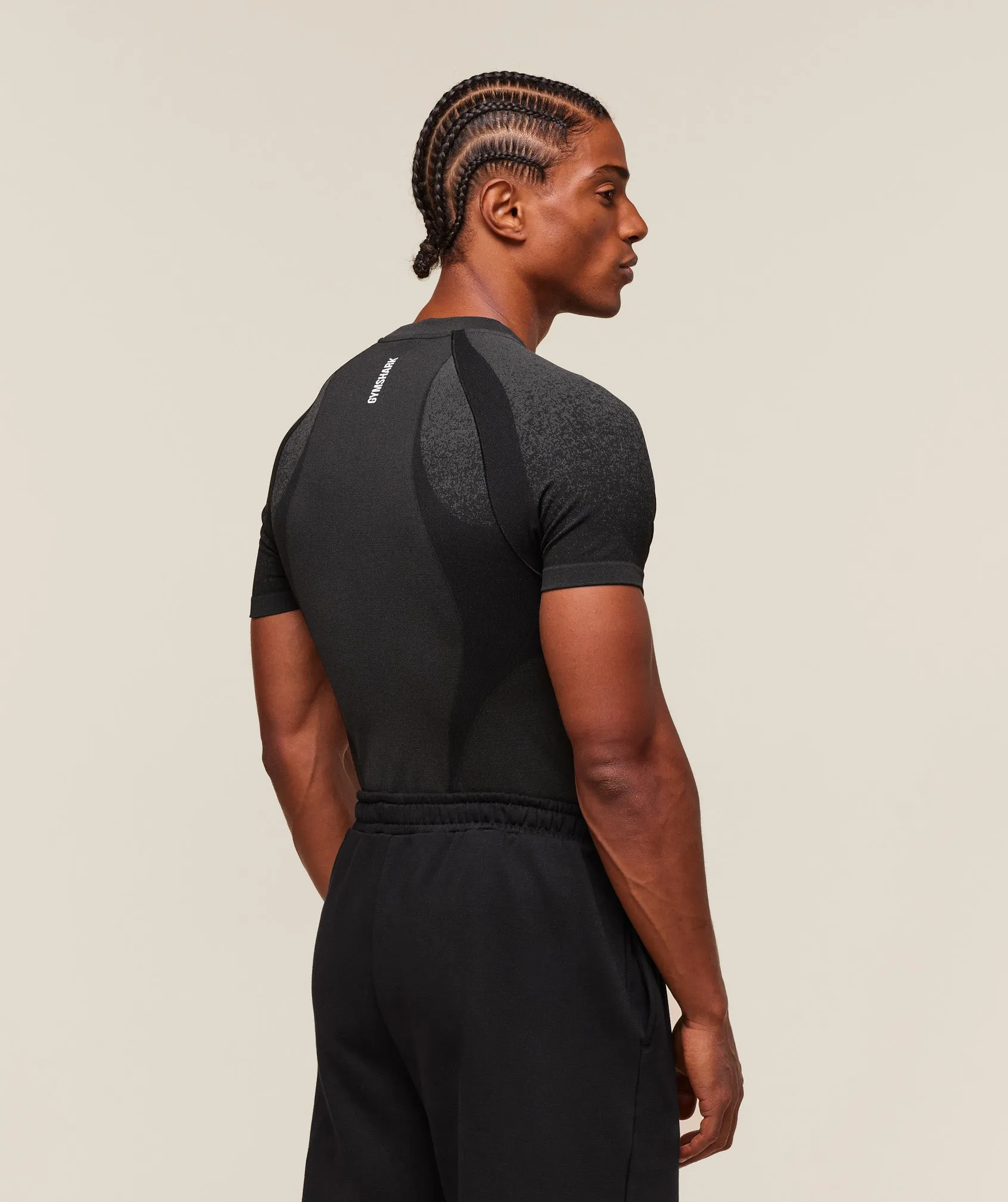Gymshark Shadow Seamless T Shirt - Black sold by Gymshark product image thumbnail 2