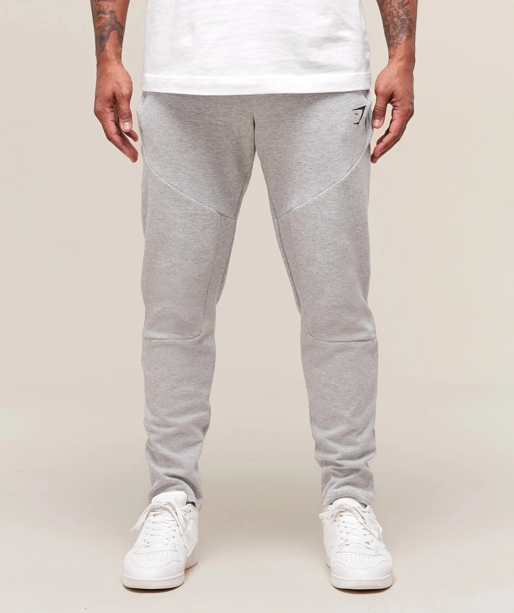 Gymshark Interlock Tech Joggers - Light Grey Core Marl sold by Gymshark