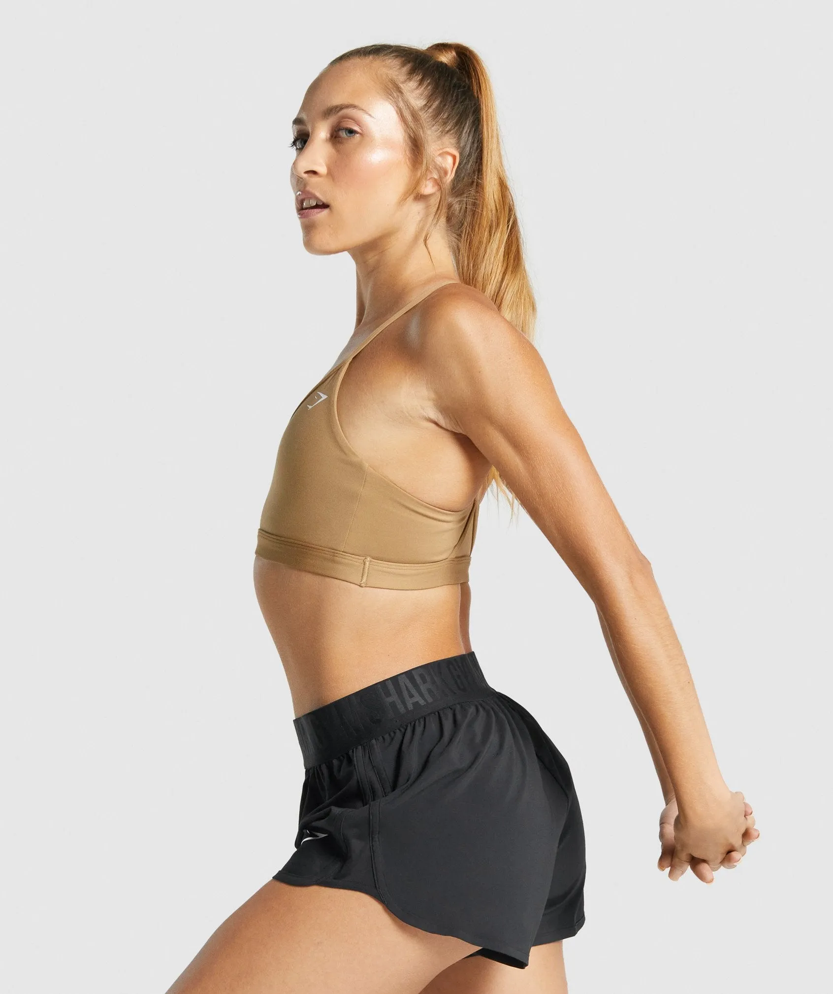 Gymshark V Neck Sports Bra - Light Brown sold by Gymshark product image thumbnail 3