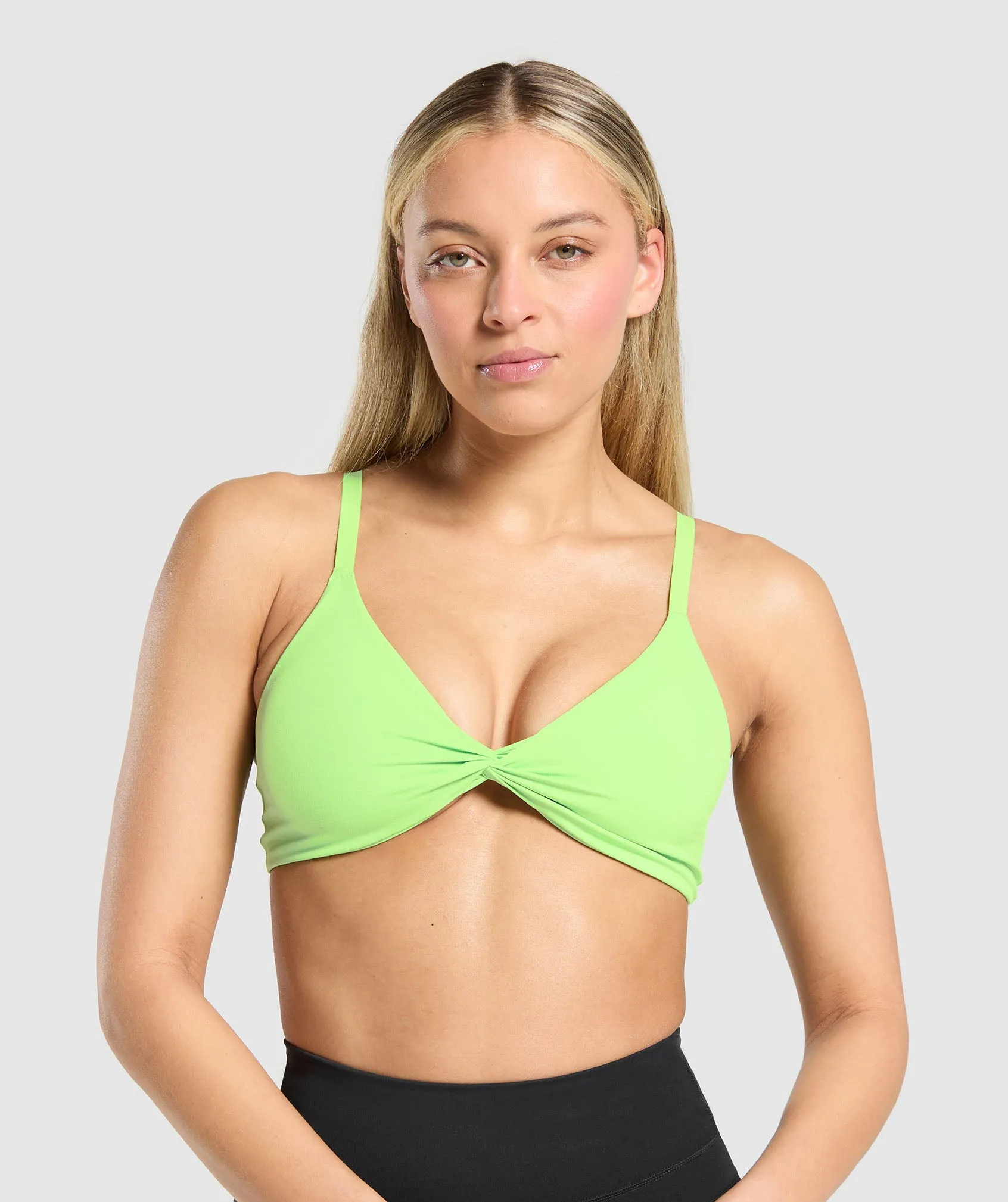 Gymshark Twist Front Bralette - Energy Gelato Green sold by Gymshark