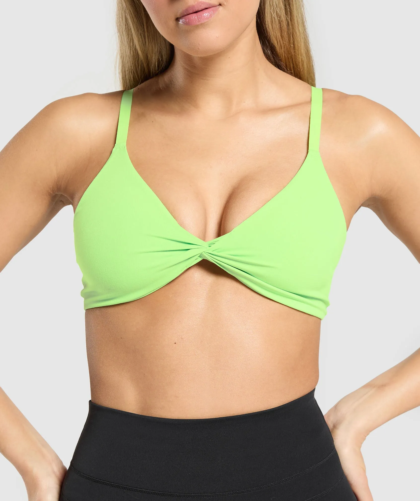Gymshark Twist Front Bralette - Energy Gelato Green sold by Gymshark product image thumbnail 5