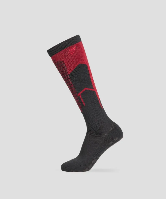 Gymshark Onyx Lifting Socks - Black/Carmine Red made by Gymshark