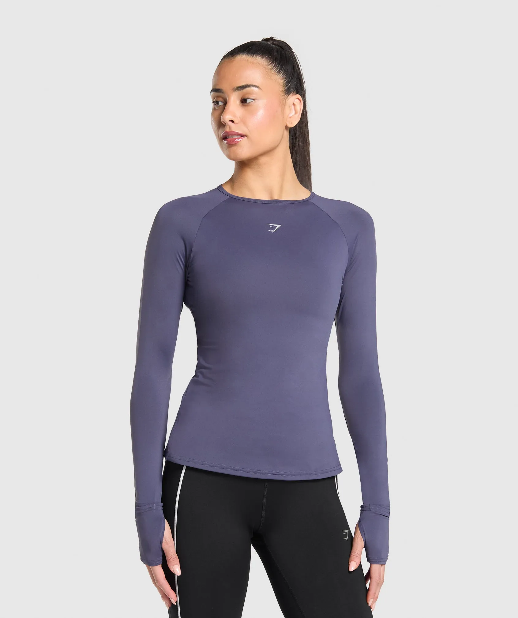 Gymshark Running Long Sleeve Top - Weighted Purple sold by Gymshark