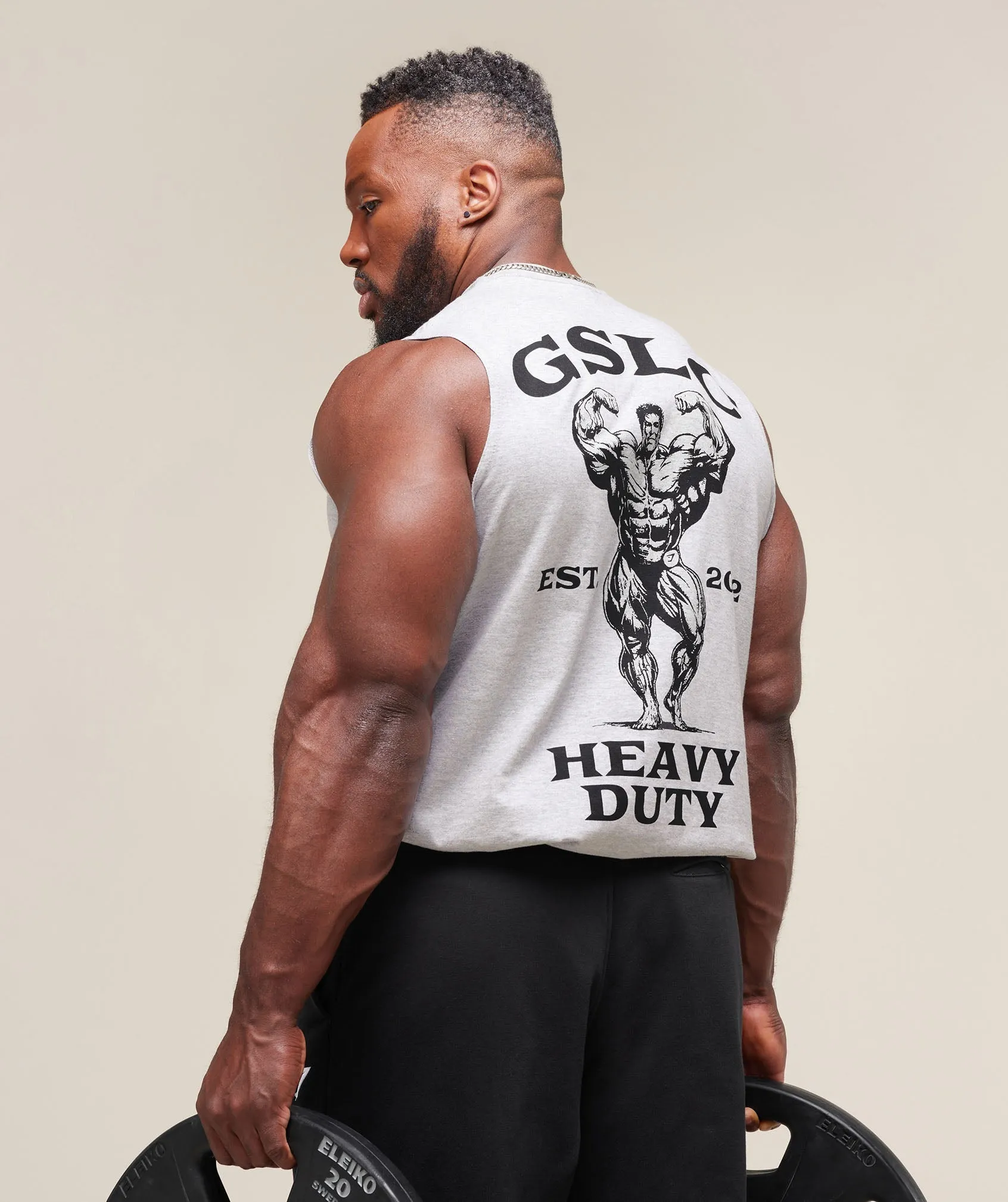 Gymshark Heavy Duty Tank - Light Grey Core Marl sold by Gymshark product image thumbnail 5