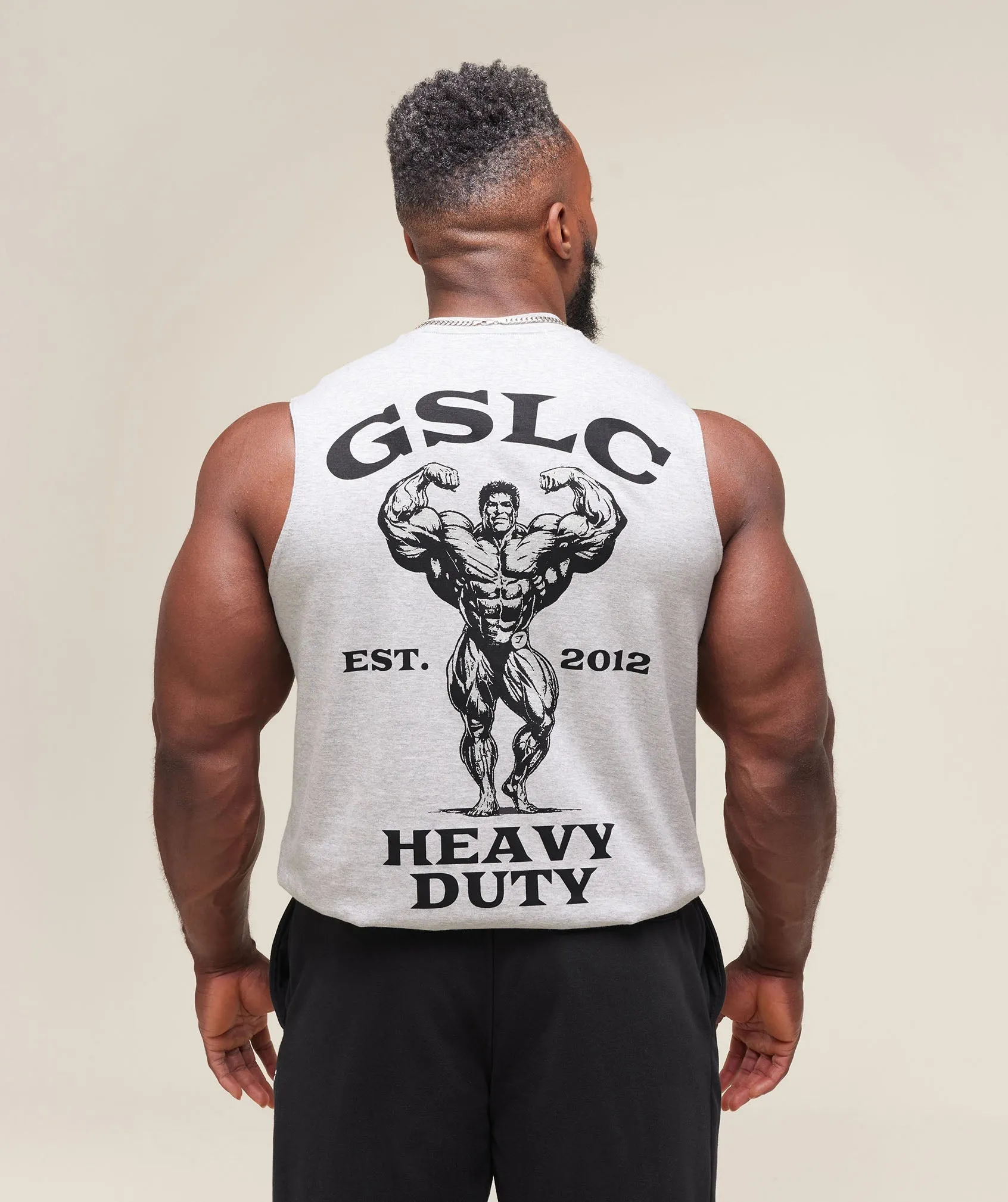 Gymshark Heavy Duty Tank - Light Grey Core Marl sold by Gymshark